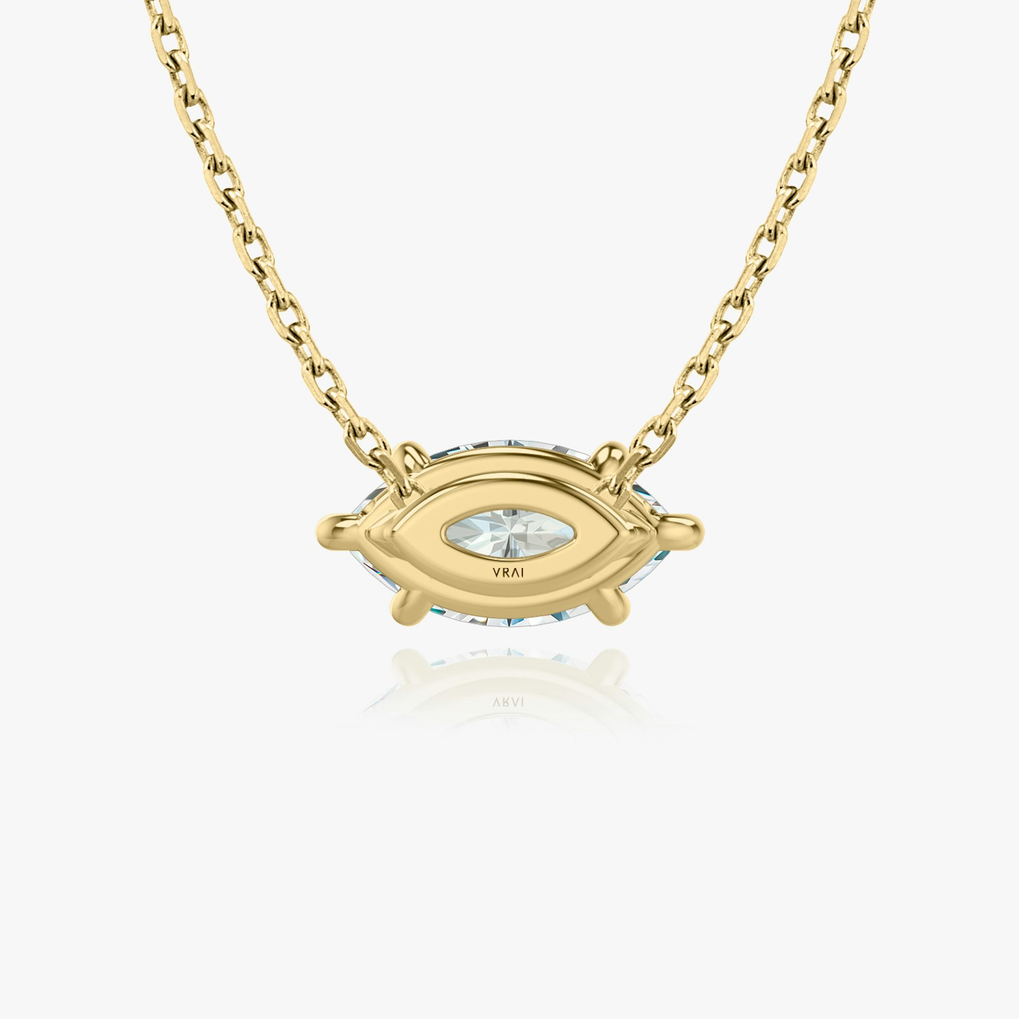 VRAI Solitaire Necklace | Marquise | 14k | Yellow Gold | caratWeight: 0.25ct