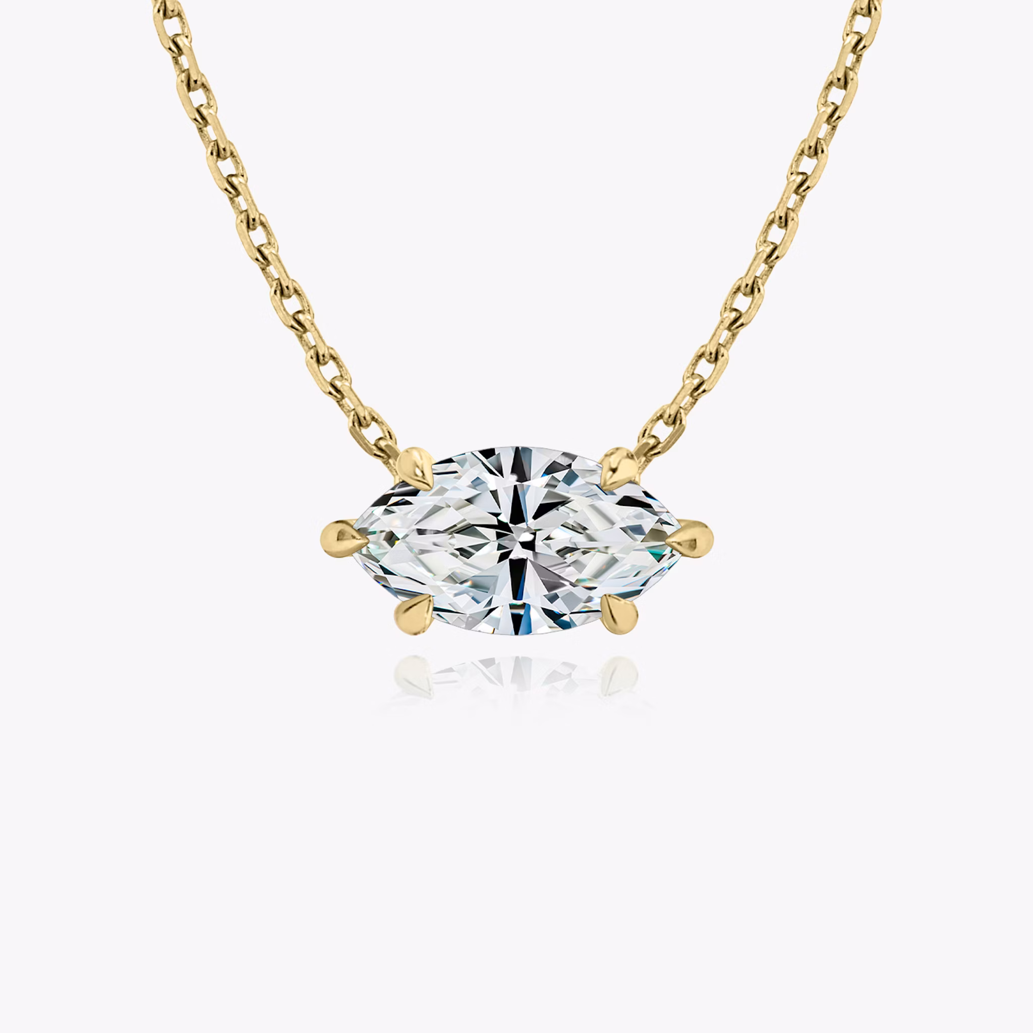 VRAI Solitaire Necklace | Marquise | 14k | Yellow Gold | caratWeight: 0.25ct