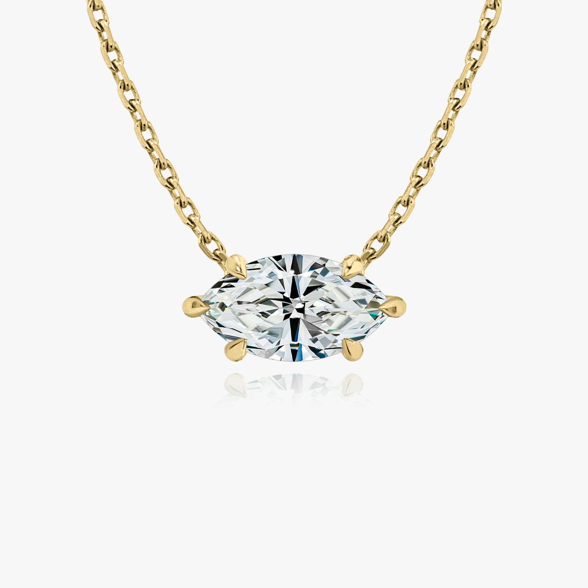 VRAI Solitaire Necklace | Marquise | 14k | Yellow Gold | caratWeight: 0.25ct