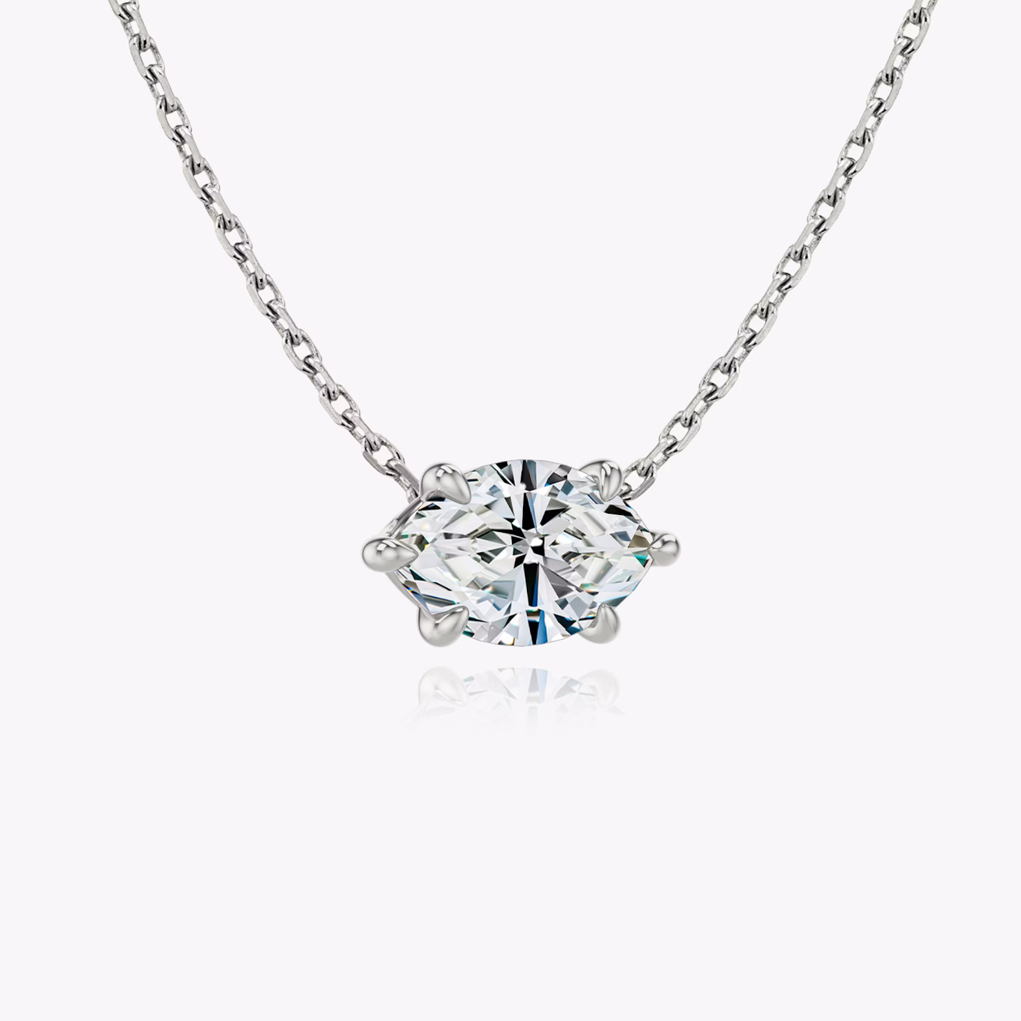 VRAI Solitaire Necklace | Marquise | 14k | White Gold | caratWeight: other