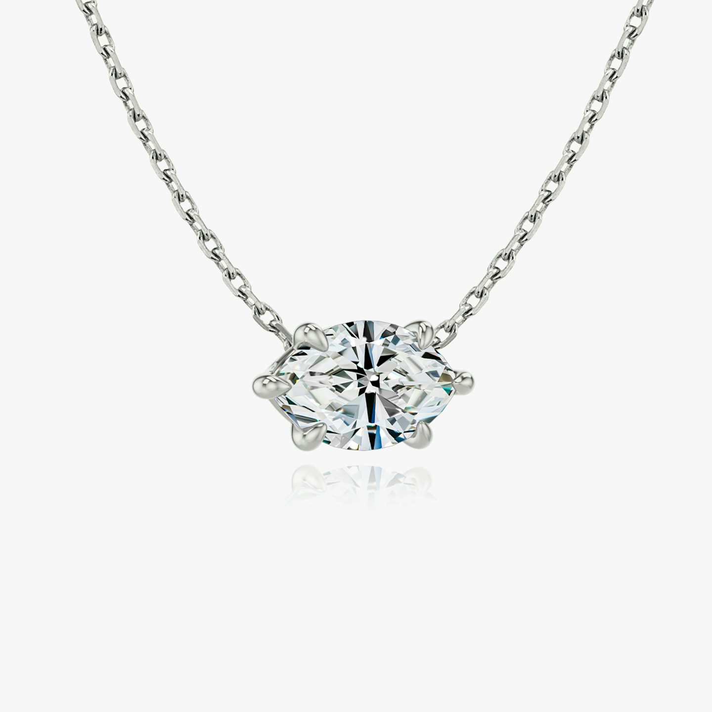 VRAI Solitaire Necklace | Marquise | 14k | White Gold | caratWeight: 0.25ct