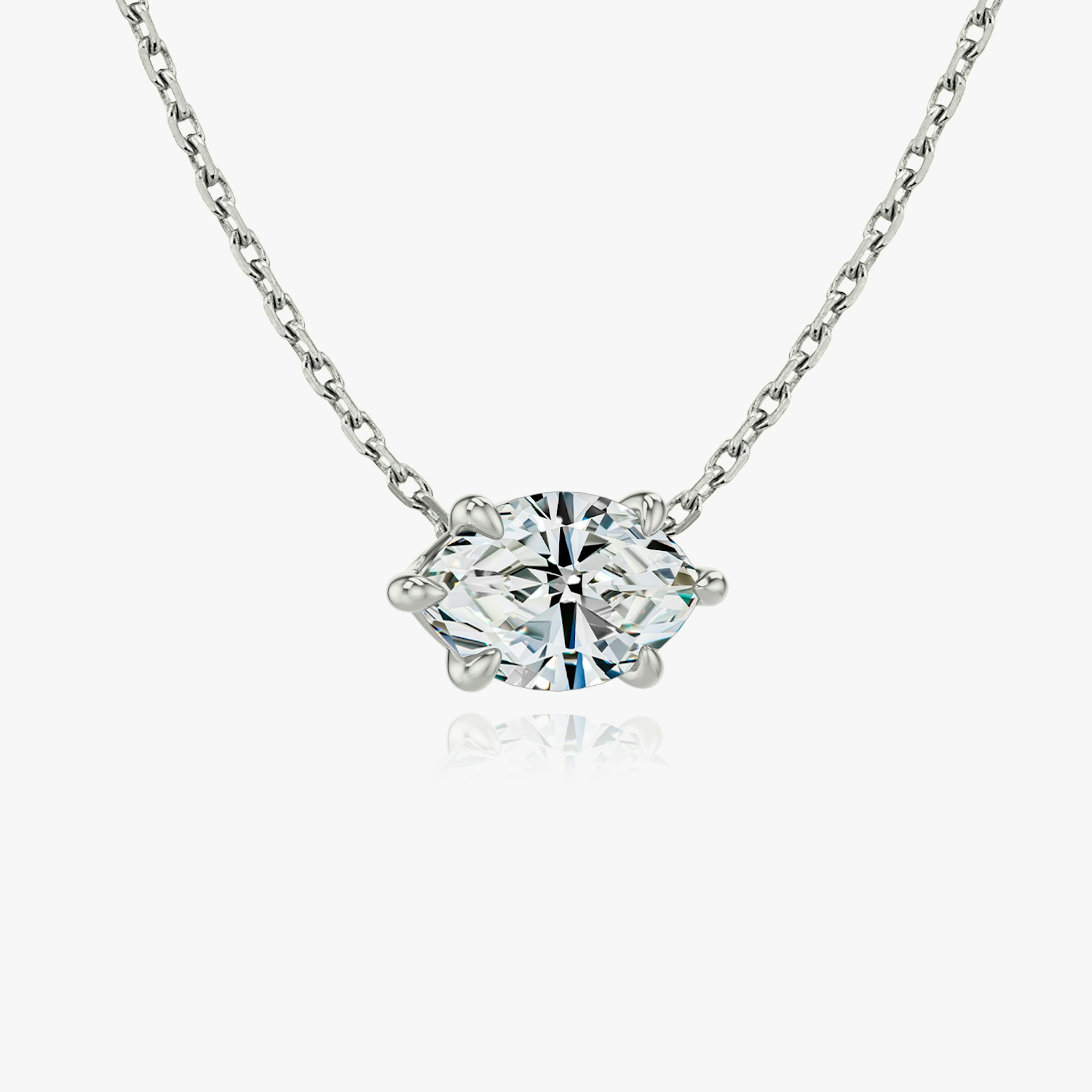 VRAI Solitaire Necklace | Marquise | 14k | White Gold | caratWeight: other