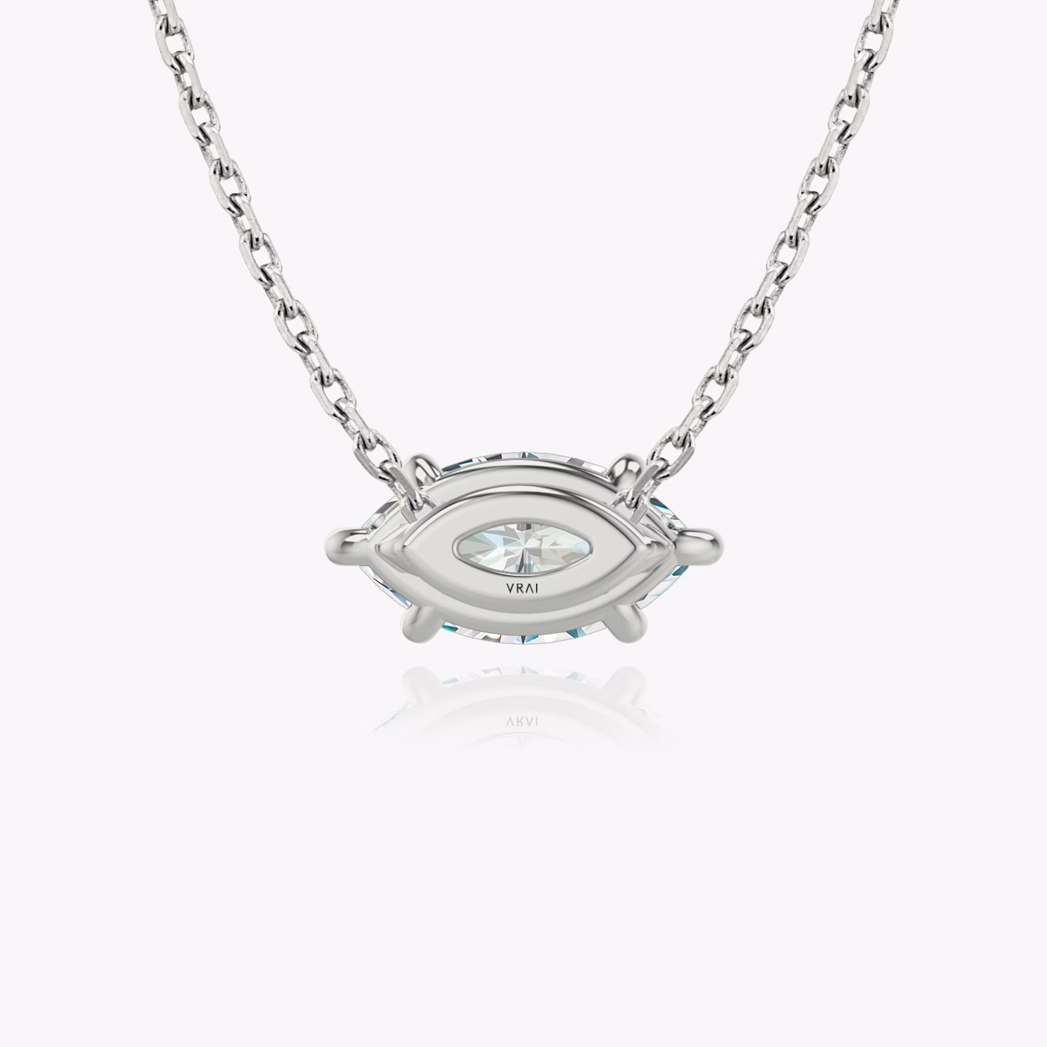 VRAI Solitaire Necklace | Marquise | 14k | White Gold | caratWeight: other