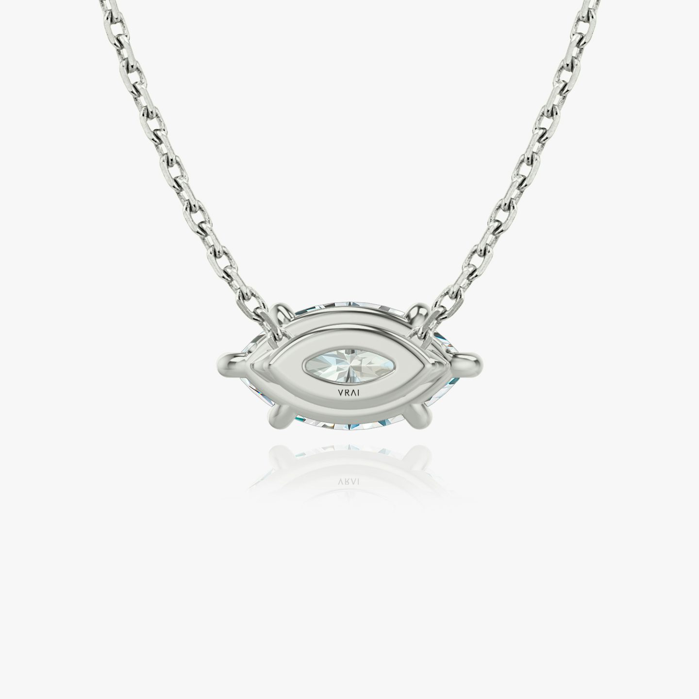 VRAI Solitaire Necklace | Marquise | 14k | White Gold | caratWeight: 0.25ct