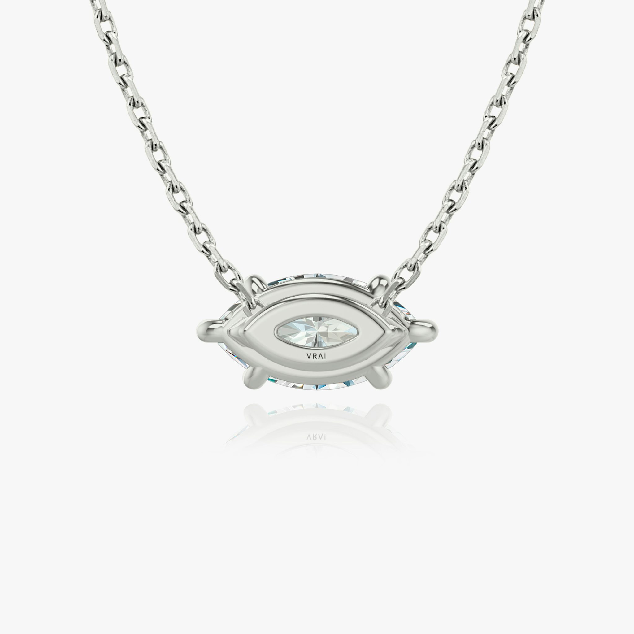VRAI Solitaire Necklace | Marquise | 14k | White Gold | caratWeight: other