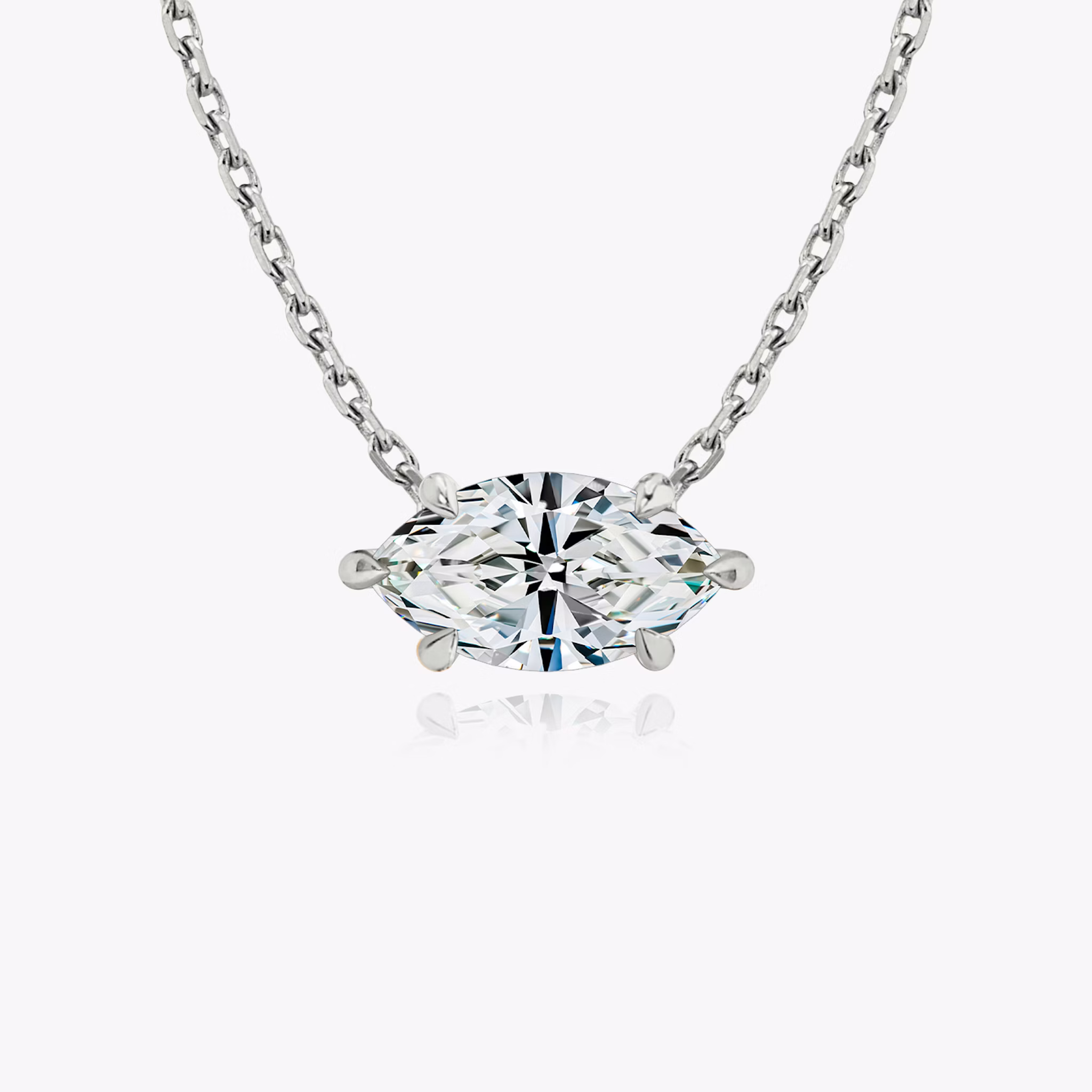 VRAI Solitaire Necklace | Marquise | 14k | White Gold | caratWeight: other