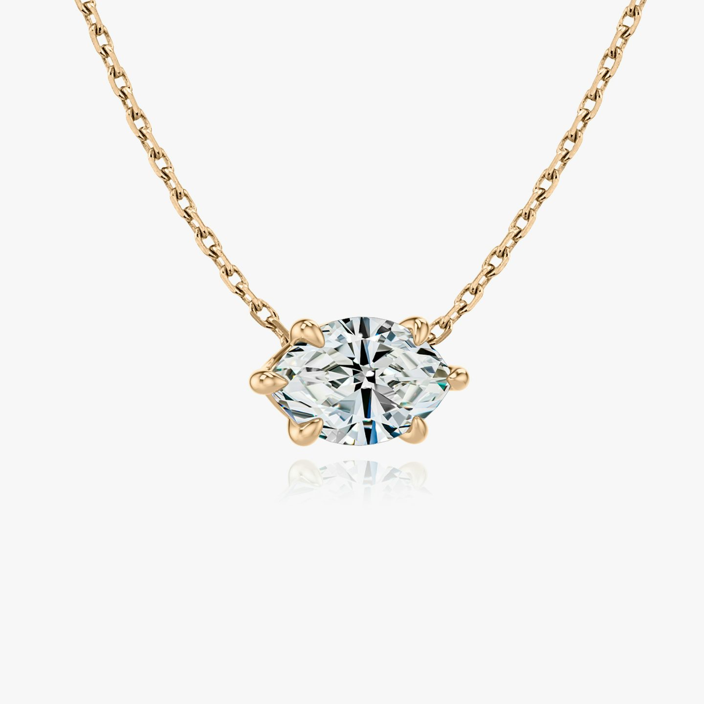 VRAI Solitaire Necklace | Marquise | 14k | Rose Gold | caratWeight: 0.25ct