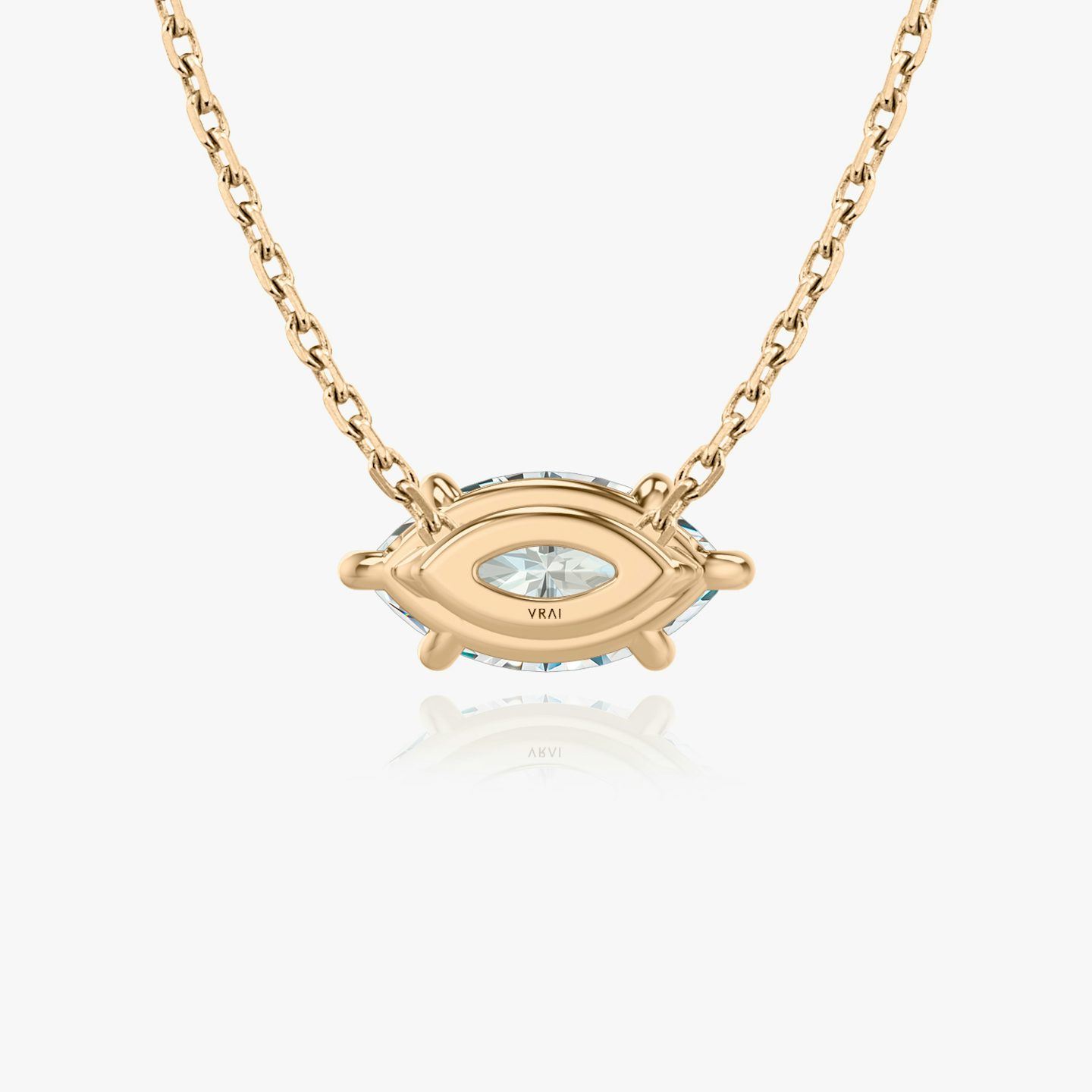 VRAI Solitaire Necklace | Marquise | 14k | Rose Gold | caratWeight: 0.25ct