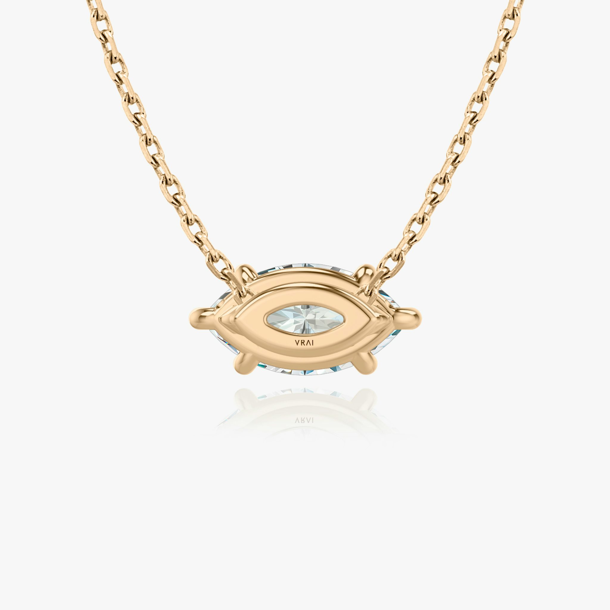 VRAI Solitaire Necklace | Marquise | 14k | Rose Gold | caratWeight: 1.0ct