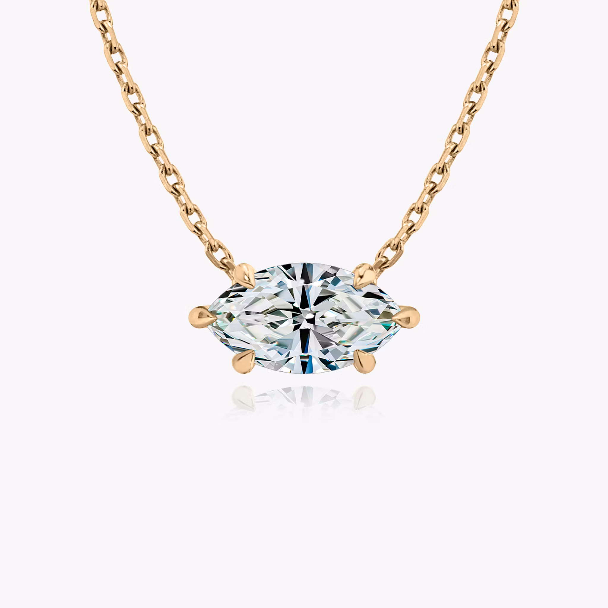 VRAI Solitaire Necklace Marquise | Rose Gold