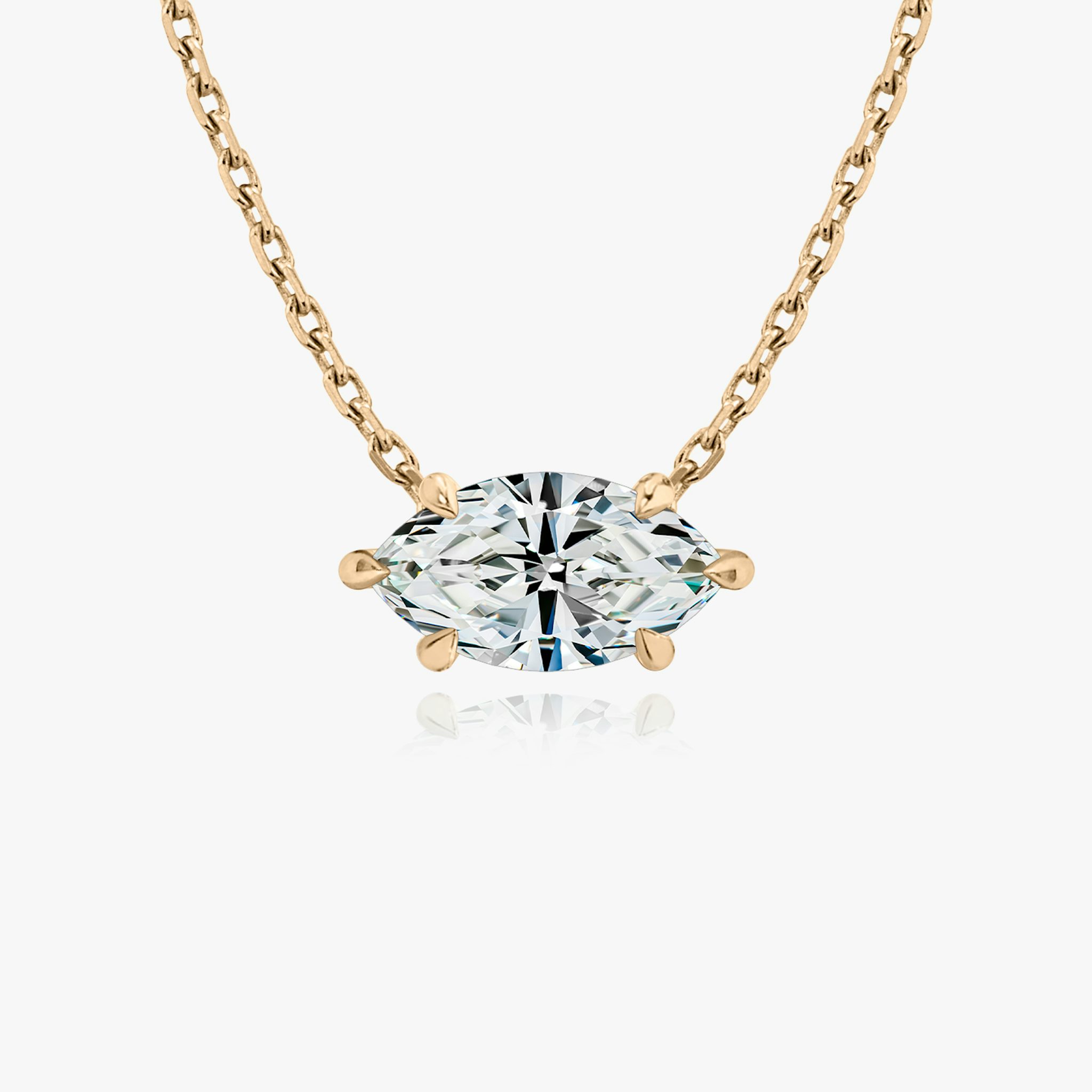 VRAI Solitaire Necklace | Marquise | 14k | Rose Gold | caratWeight: 1.0ct