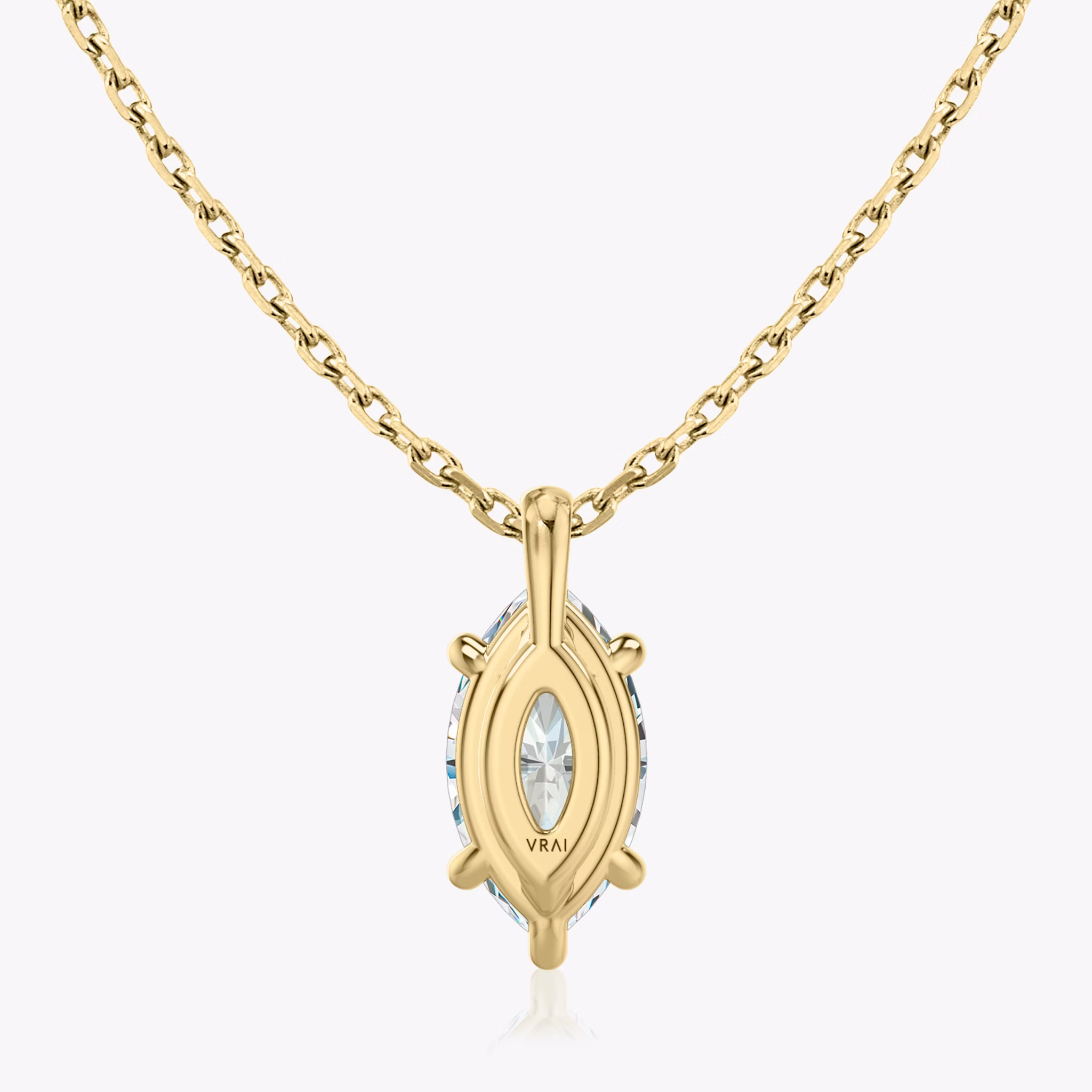 VRAI Solitaire Pendant | Marquise | 14k | Yellow Gold | caratWeight: 0.25ct