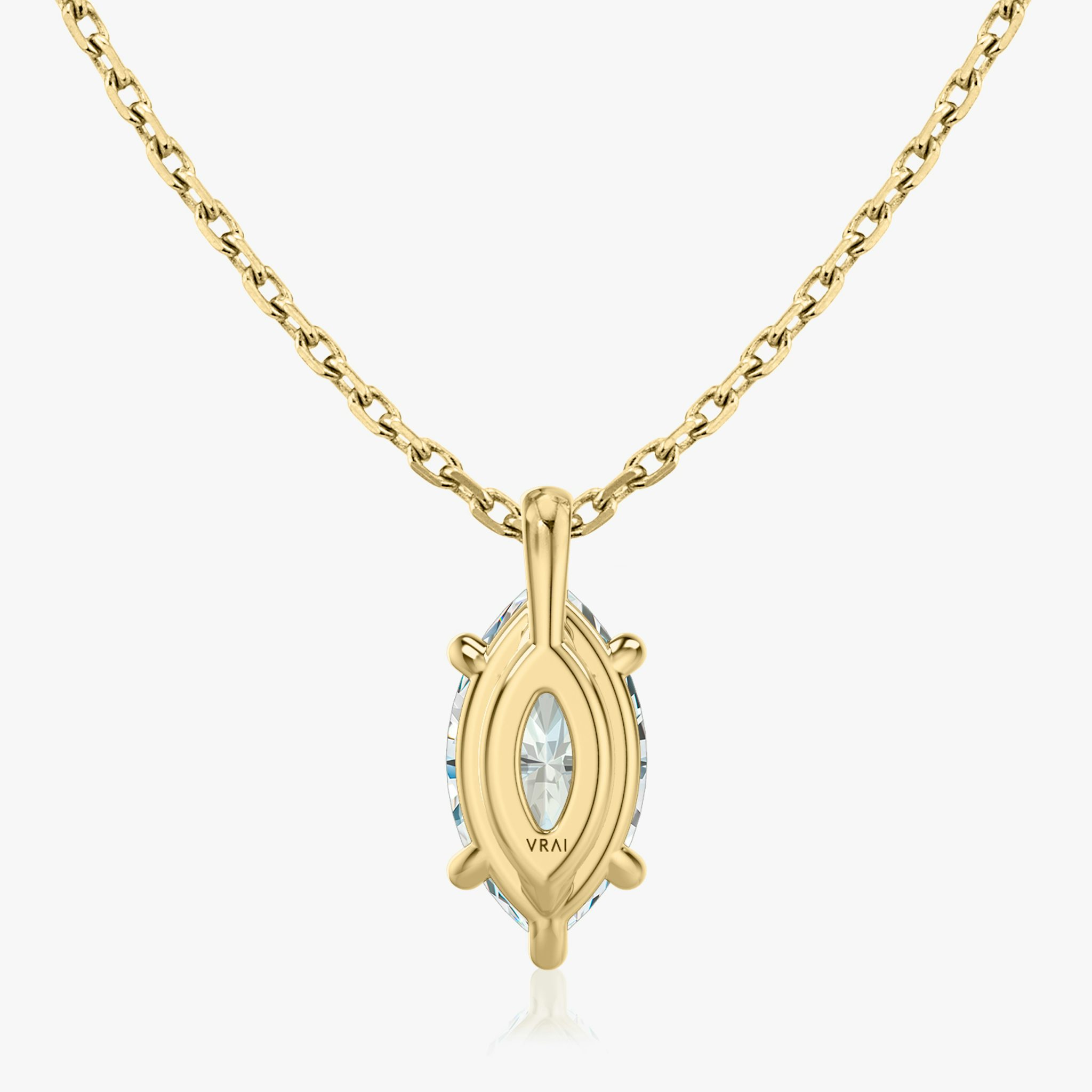 VRAI Solitaire Pendant | Marquise | 14k | Yellow Gold | caratWeight: 0.25ct