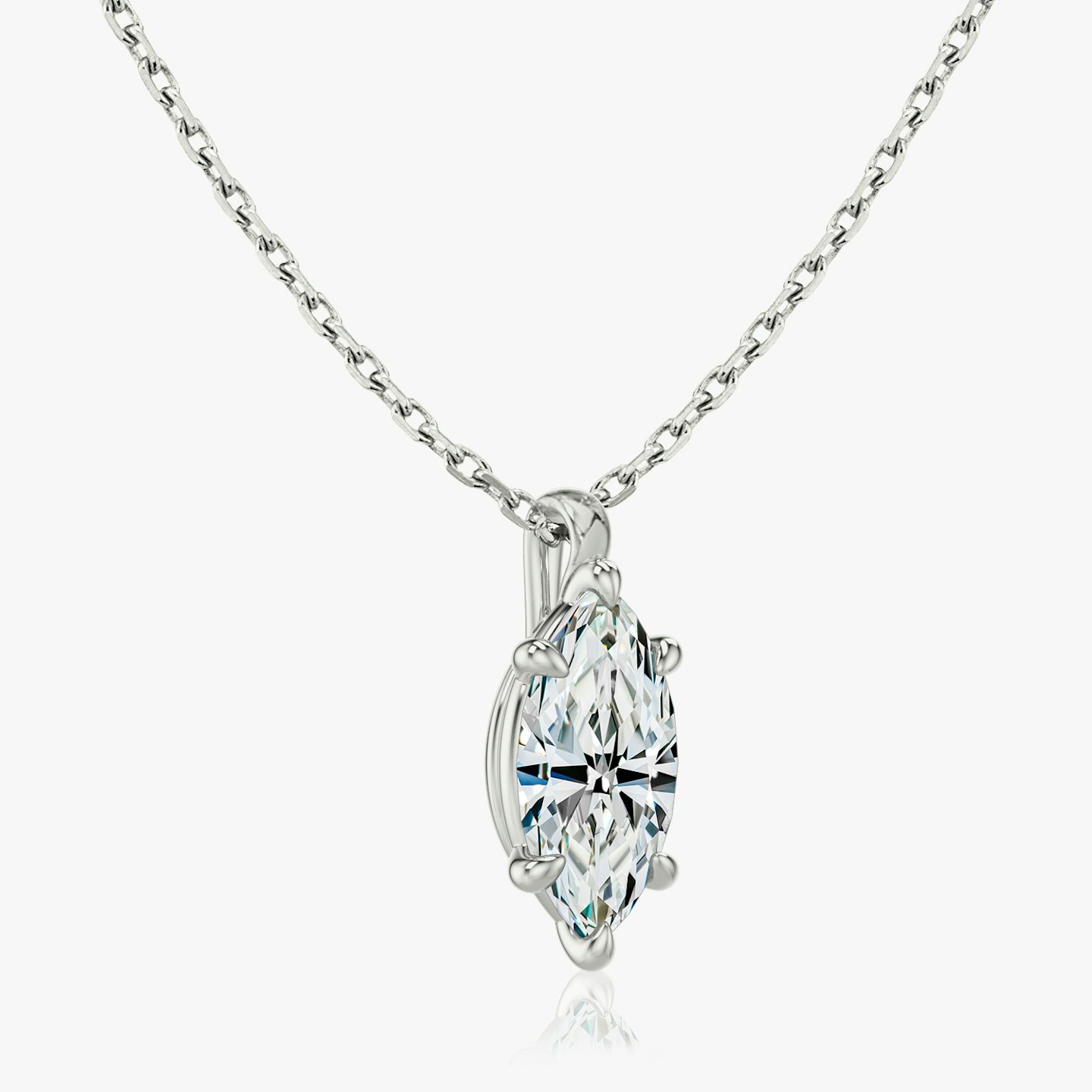 VRAI Solitaire Pendant | Marquise | 14k | White Gold | caratWeight: 1.0ct