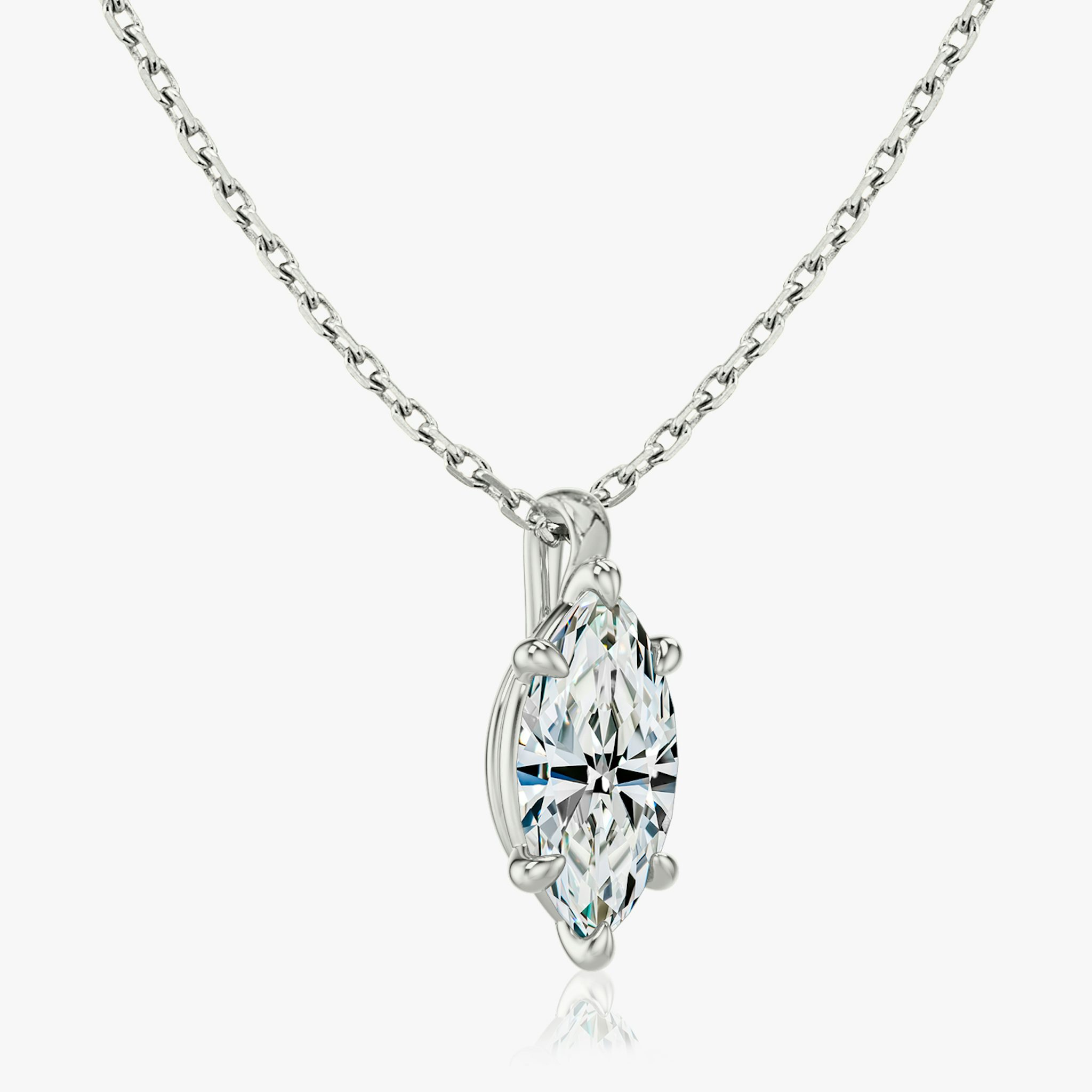 VRAI Solitaire Pendant | Marquise | 14k | White Gold | caratWeight: 0.25ct