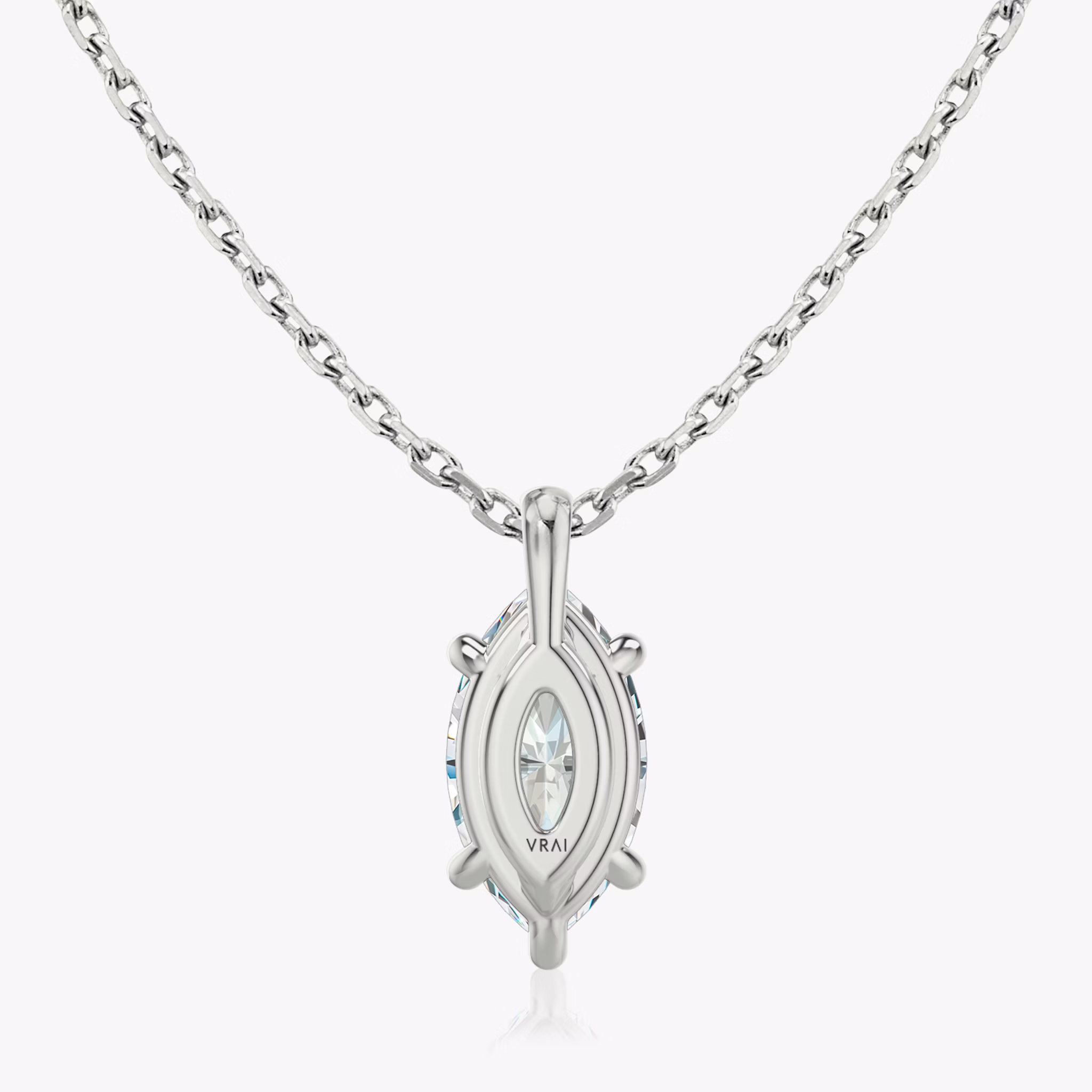 VRAI Solitaire Pendant | Marquise | 14k | White Gold | caratWeight: 0.25ct