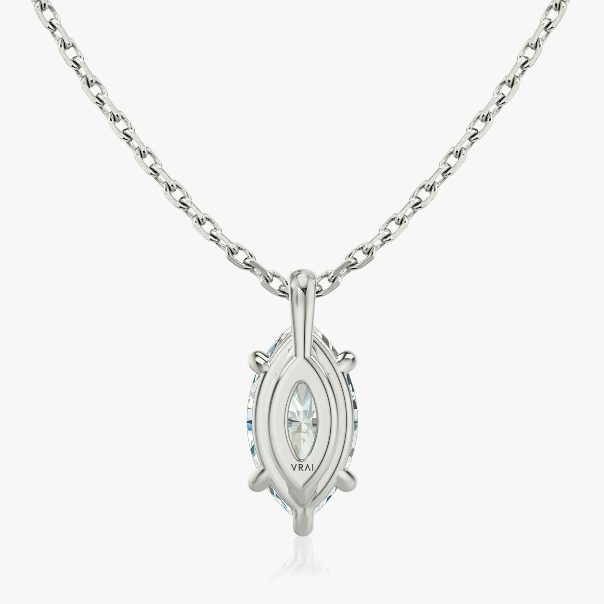 VRAI Solitaire Pendant | Marquise | 14k | White Gold | caratWeight: 0.25ct