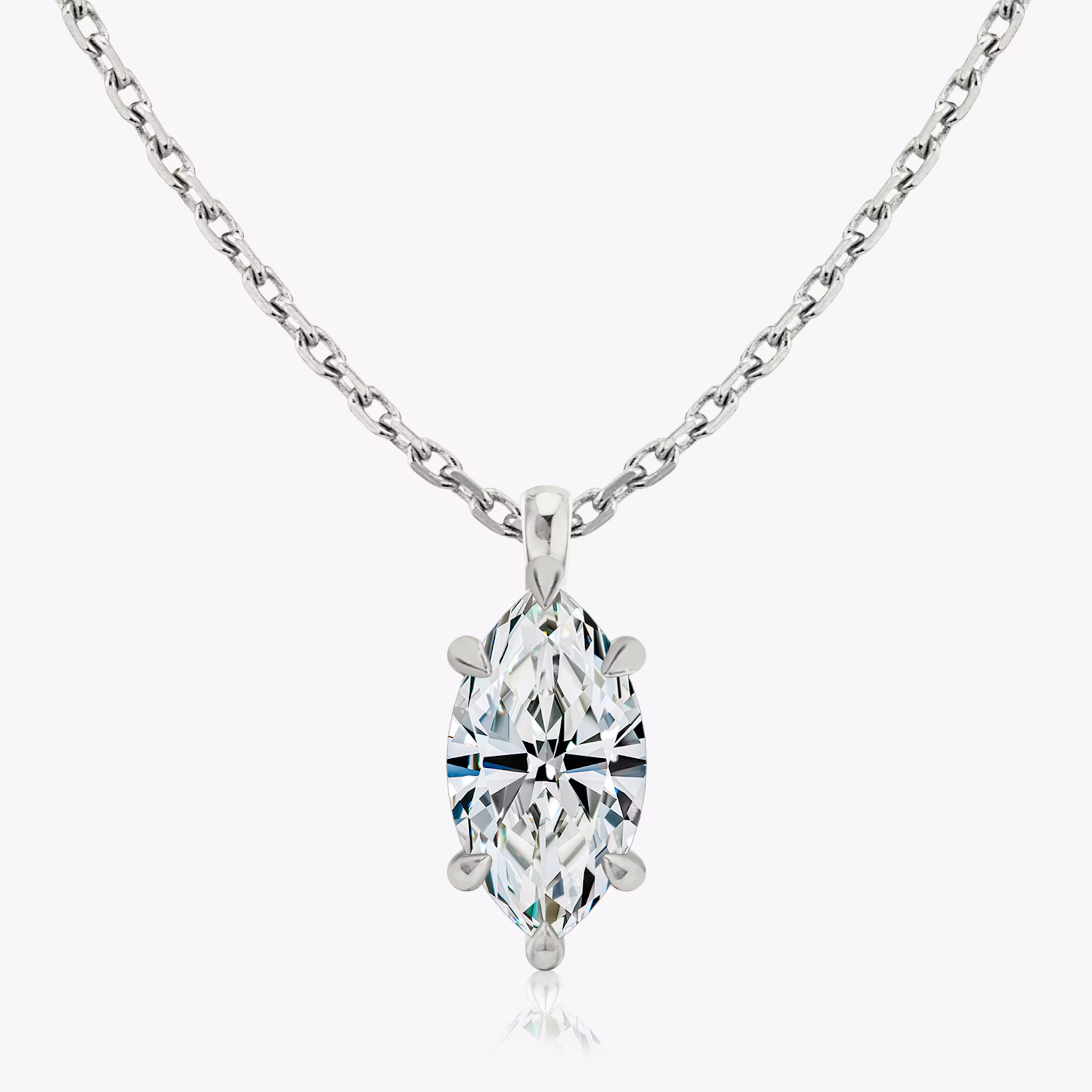 VRAI Solitaire Pendant | Marquise | 14k | White Gold | caratWeight: 0.25ct