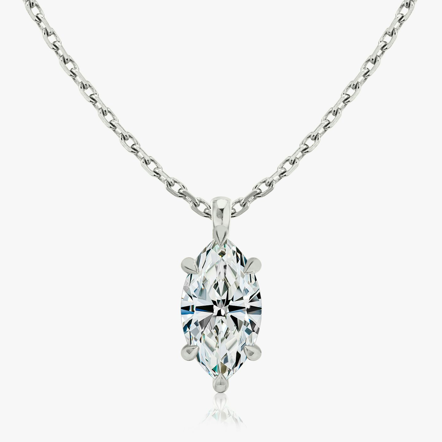 VRAI Solitaire Pendant | Marquise | 14k | White Gold | caratWeight: 1.0ct