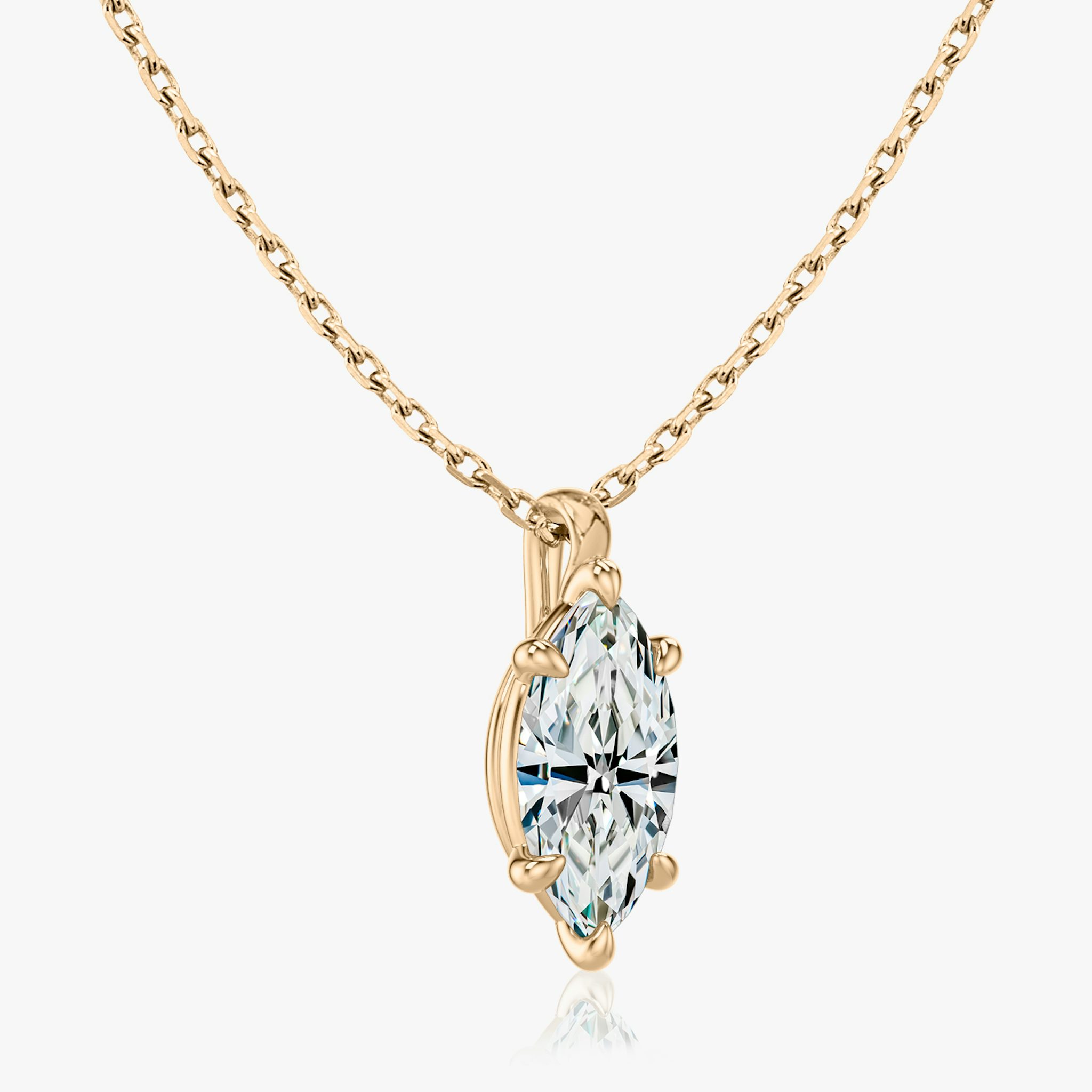 VRAI Solitaire Pendant | Marquise | 14k | Rose Gold | caratWeight: 0.25ct