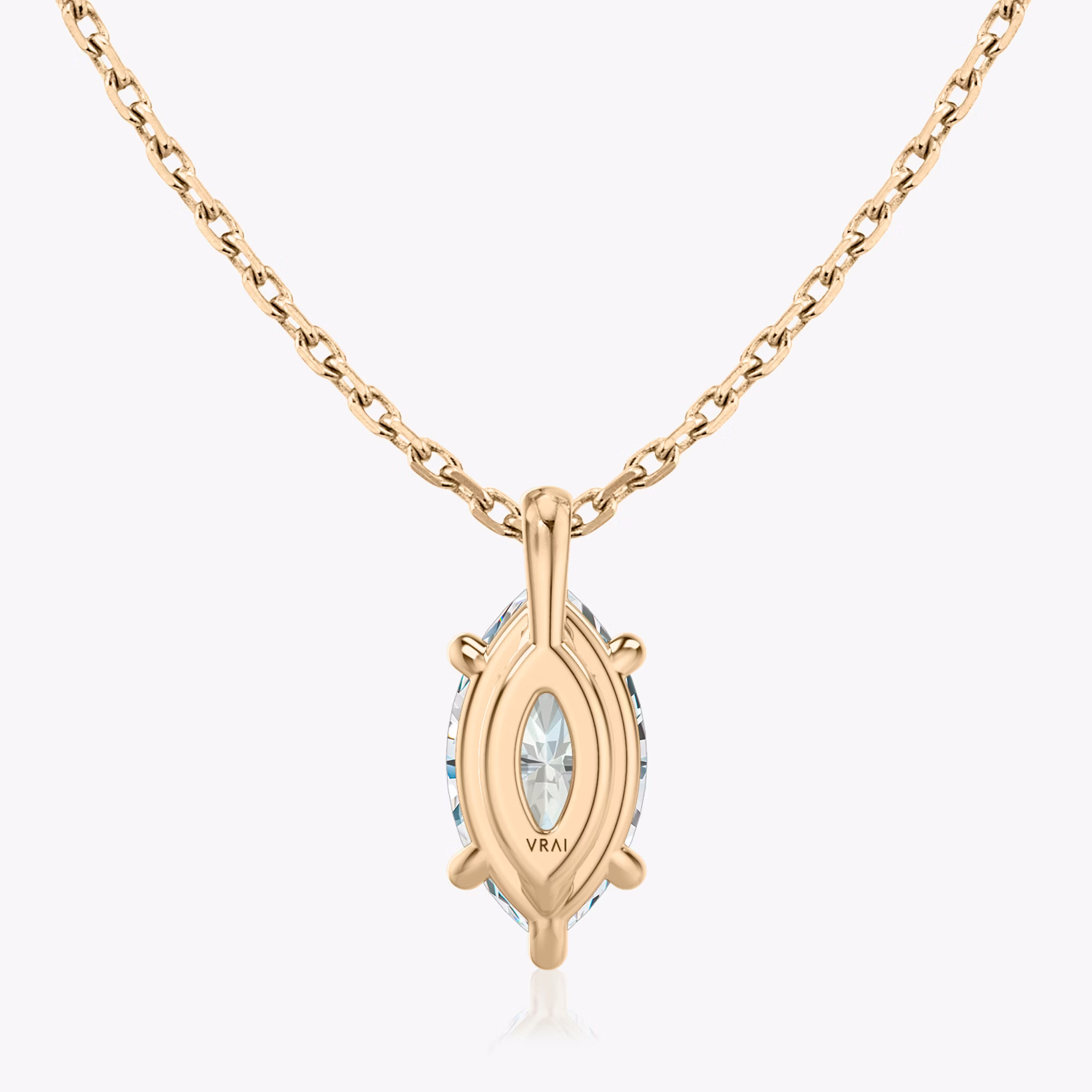 VRAI Solitaire Pendant | Marquise | 14k | Rose Gold | caratWeight: 0.25ct
