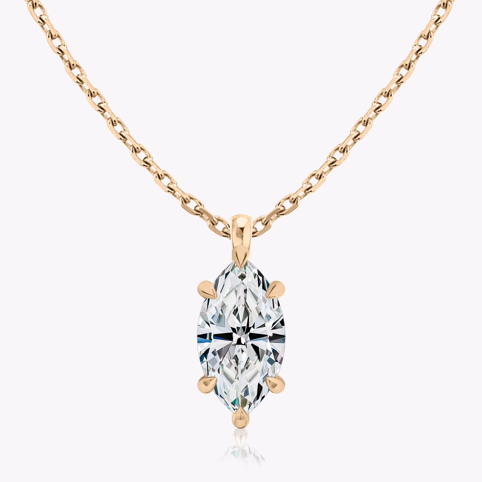 VRAI Solitaire Pendant | Marquise | 14k | Rose Gold | caratWeight: 0.25ct