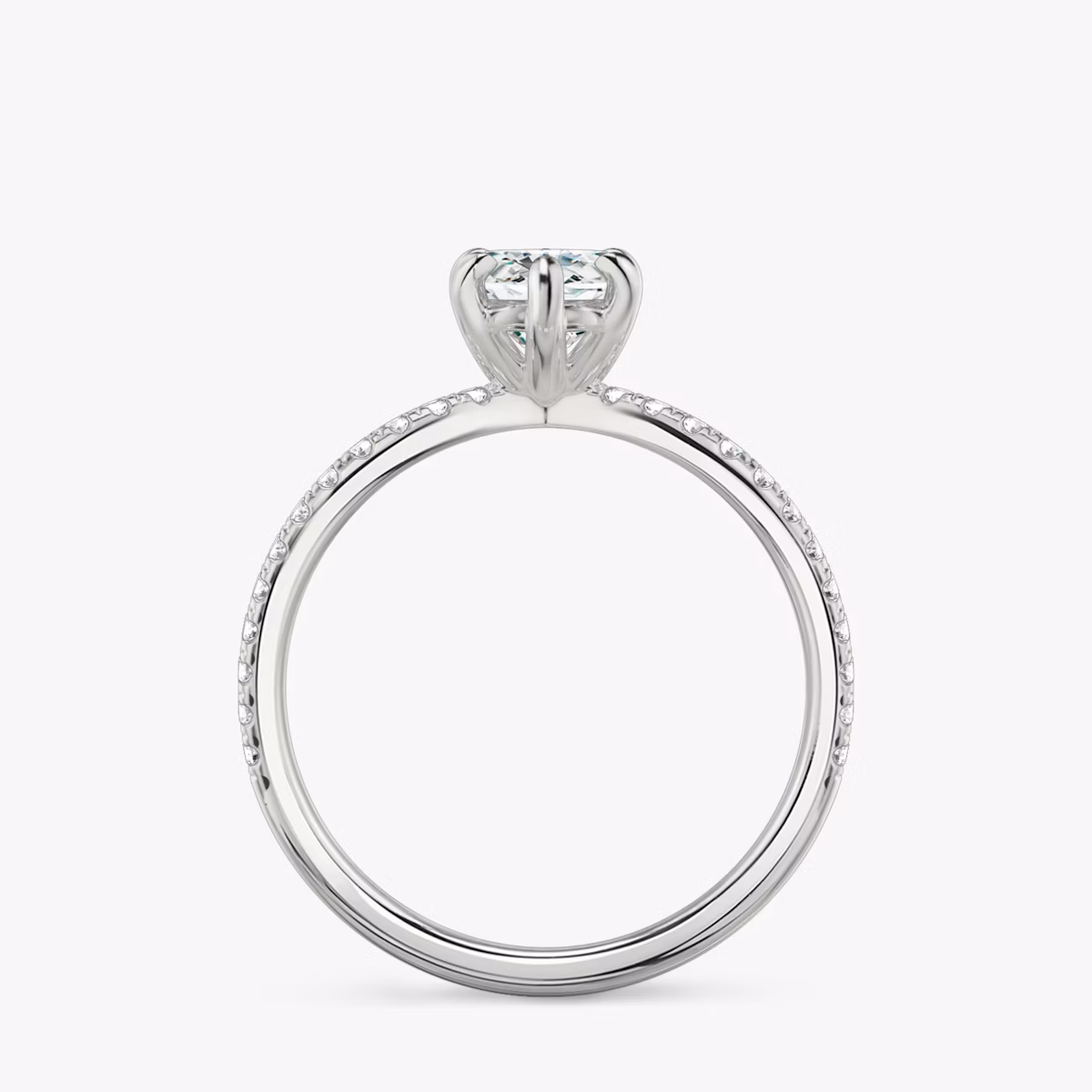 The Duet | Marquise | Platinum | bandAccent: Double pavé | diamondOrientation: vertical | caratWeight: other