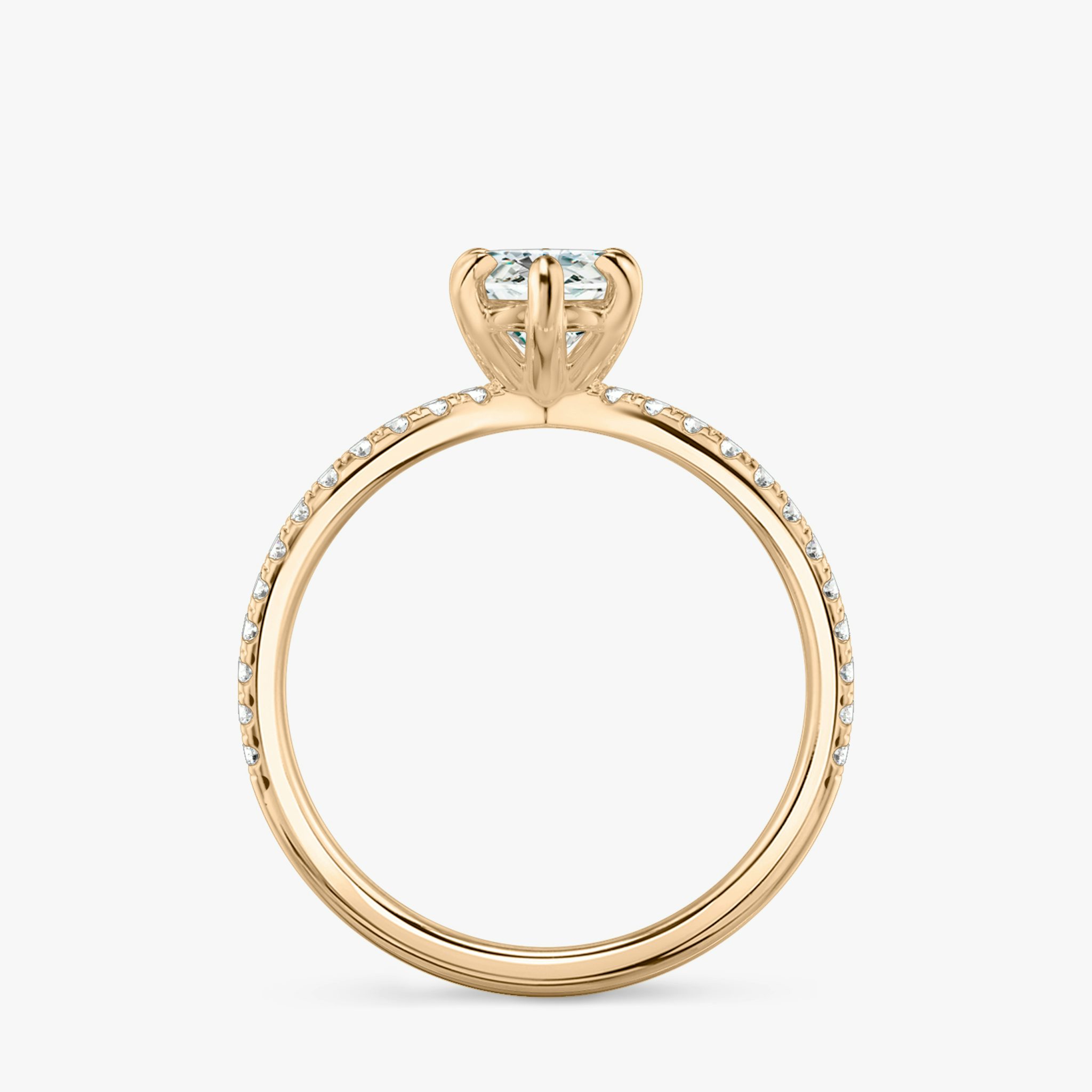 The Duet | Marquise | 14k | Rose Gold | bandAccent: Double pavé | diamondOrientation: vertical | caratWeight: other