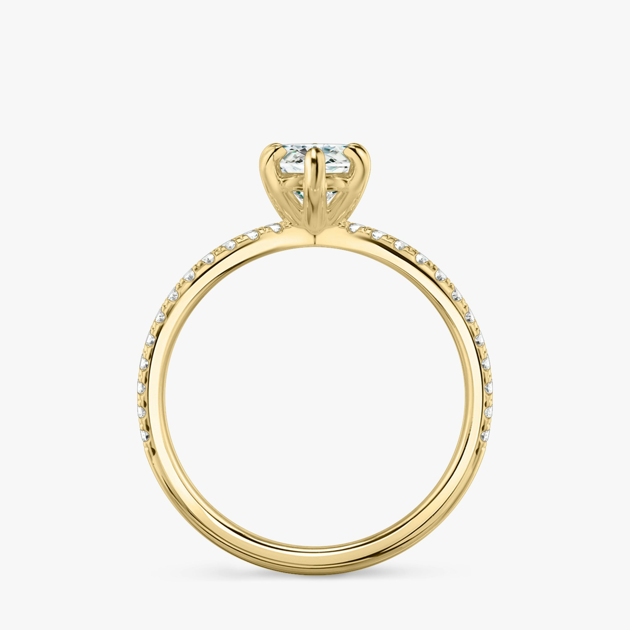 The Duet | Marquise | 18k | Yellow Gold | bandAccent: Double pavé | diamondOrientation: vertical | caratWeight: other