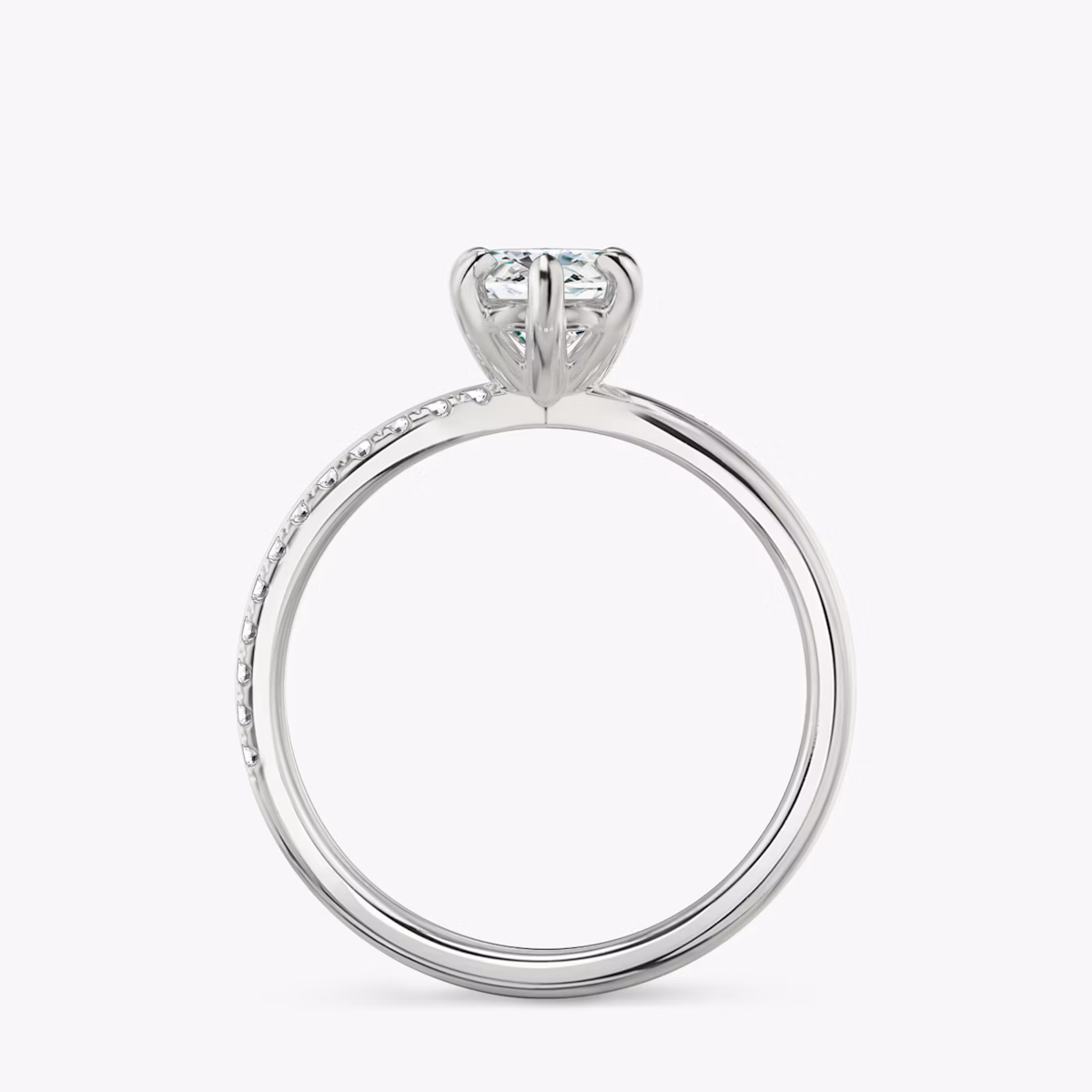 The Duet | Marquise | 18k | White Gold | bandAccent: Pavé | diamondOrientation: vertical | caratWeight: other