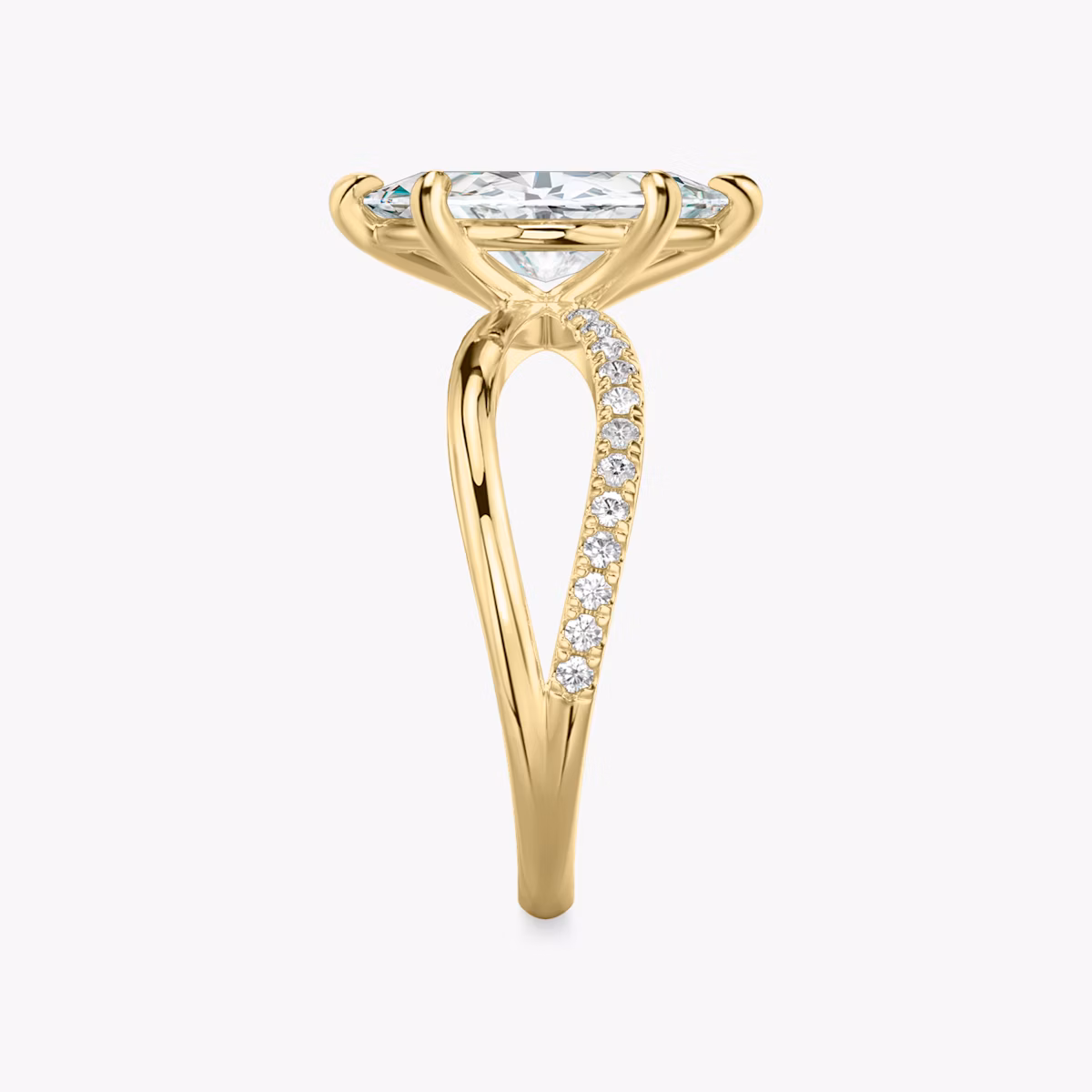 The Duet | Marquise | 18k | Yellow Gold | bandAccent: Pavé | diamondOrientation: vertical | caratWeight: other