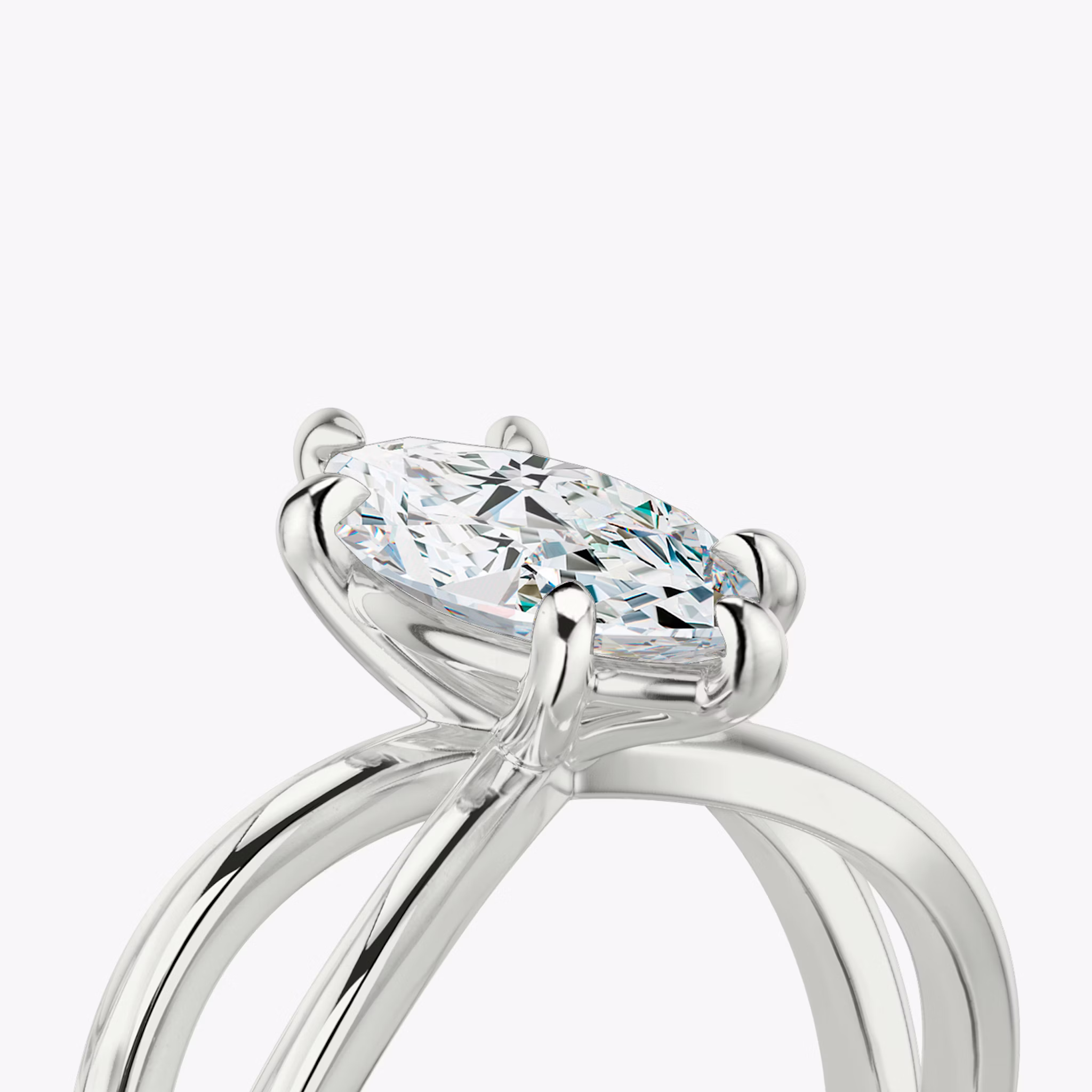 The Duet | Marquise | Platinum | bandAccent: Plain | diamondOrientation: vertical | caratWeight: other