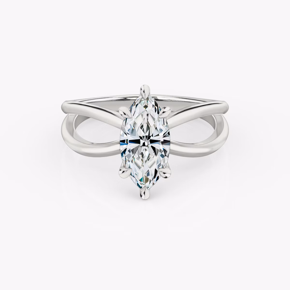 The Duet | Marquise | Platinum | bandAccent: Plain | diamondOrientation: vertical | caratWeight: other