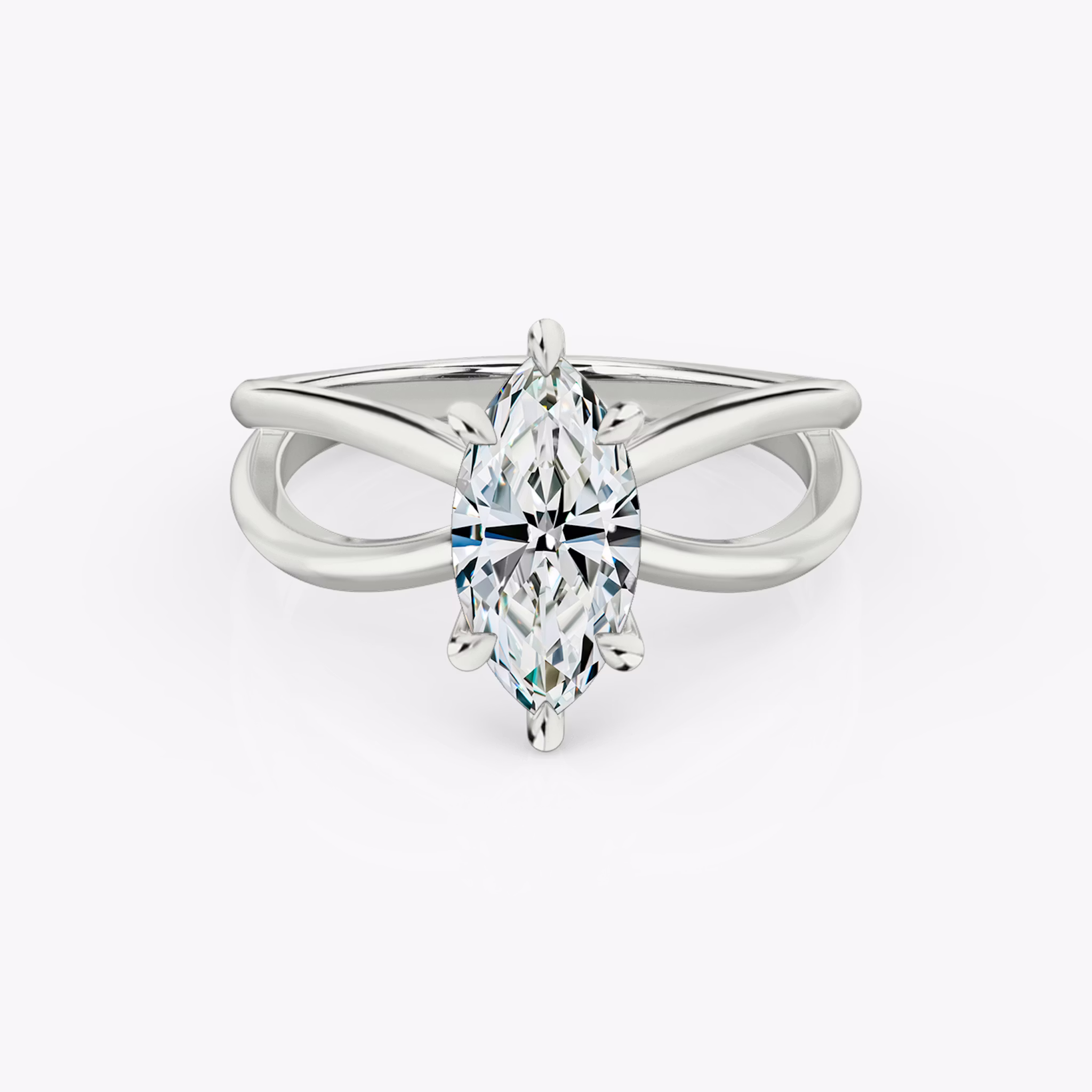 The Duet | Marquise | Platinum | bandAccent: Plain | diamondOrientation: vertical | caratWeight: other