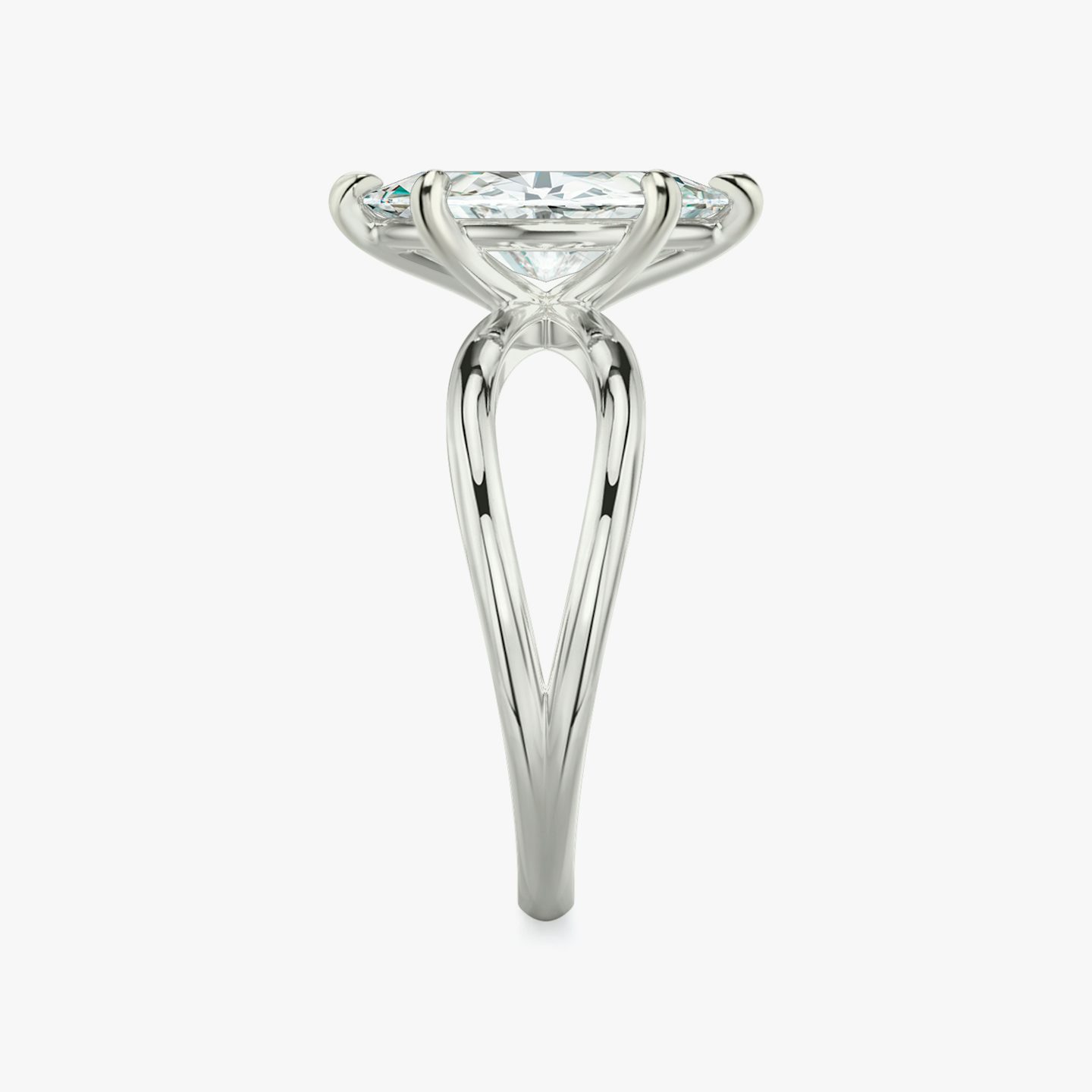The Duet | Marquise | 18k | White Gold | bandAccent: Plain | diamondOrientation: vertical | caratWeight: other
