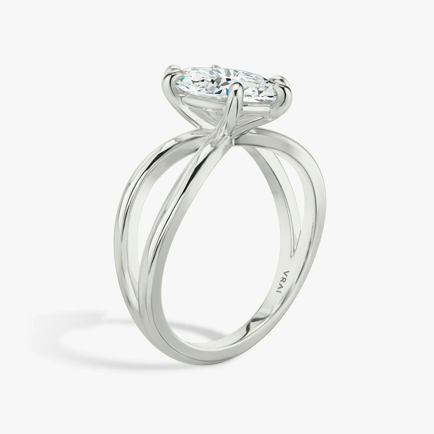 The Duet | Marquise | 18k | White Gold | bandAccent: Plain | diamondOrientation: vertical | caratWeight: other
