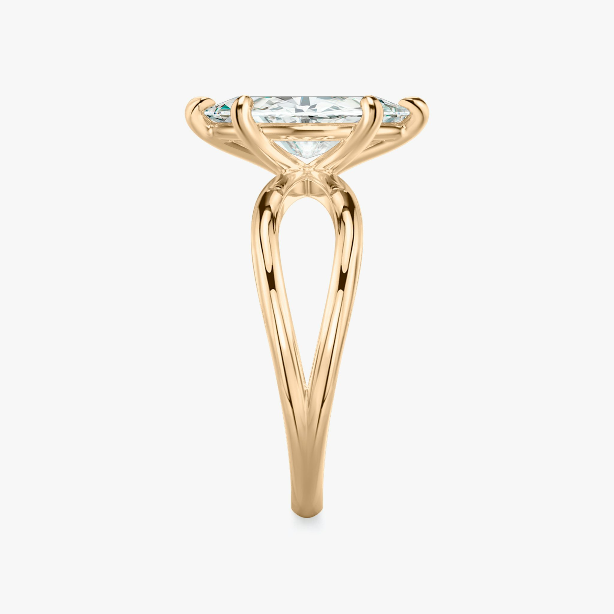 The Duet | Marquise | 14k | Rose Gold | bandAccent: Plain | diamondOrientation: vertical | caratWeight: other