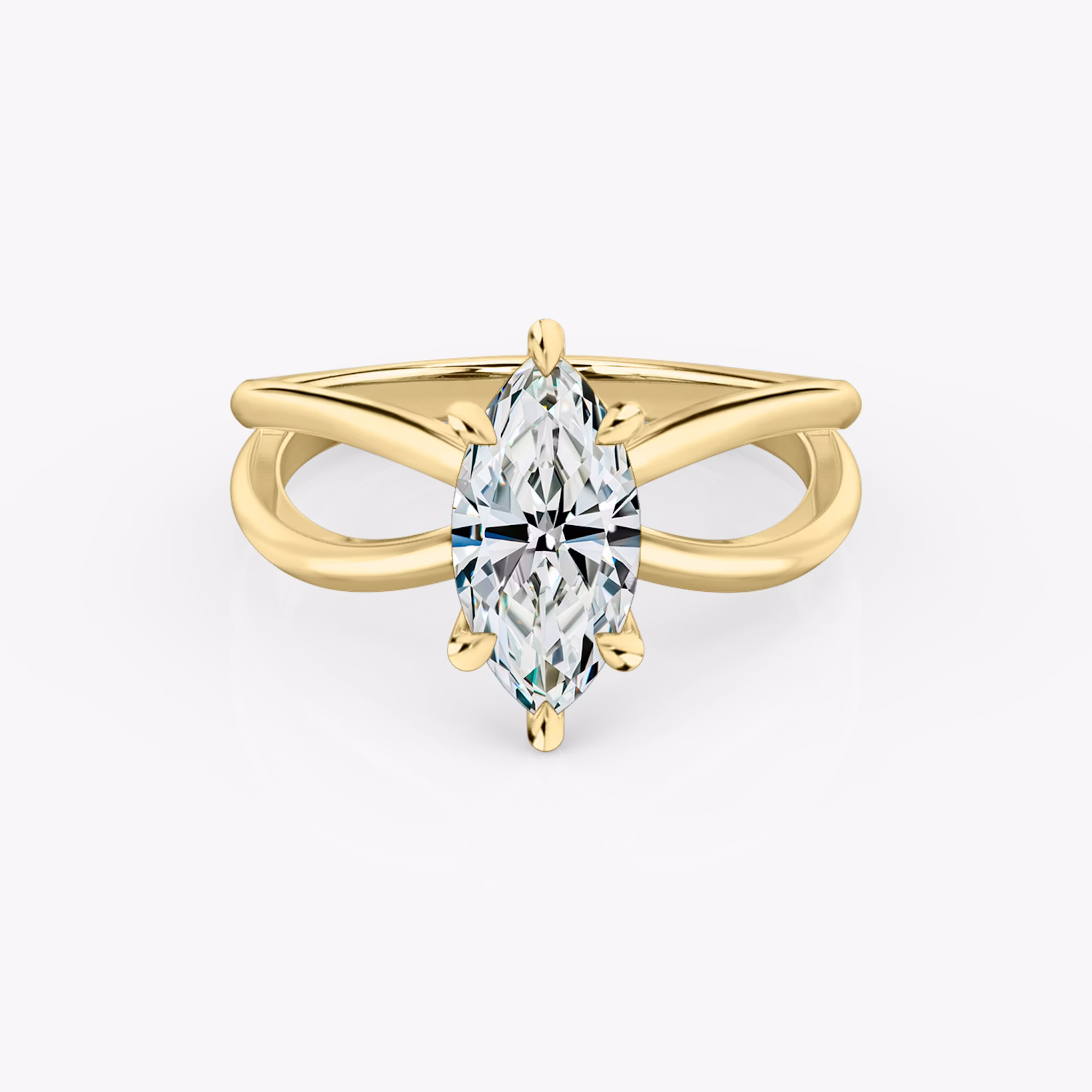 The Duet | Marquise | 18k | Yellow Gold | bandAccent: Plain | diamondOrientation: vertical | caratWeight: other