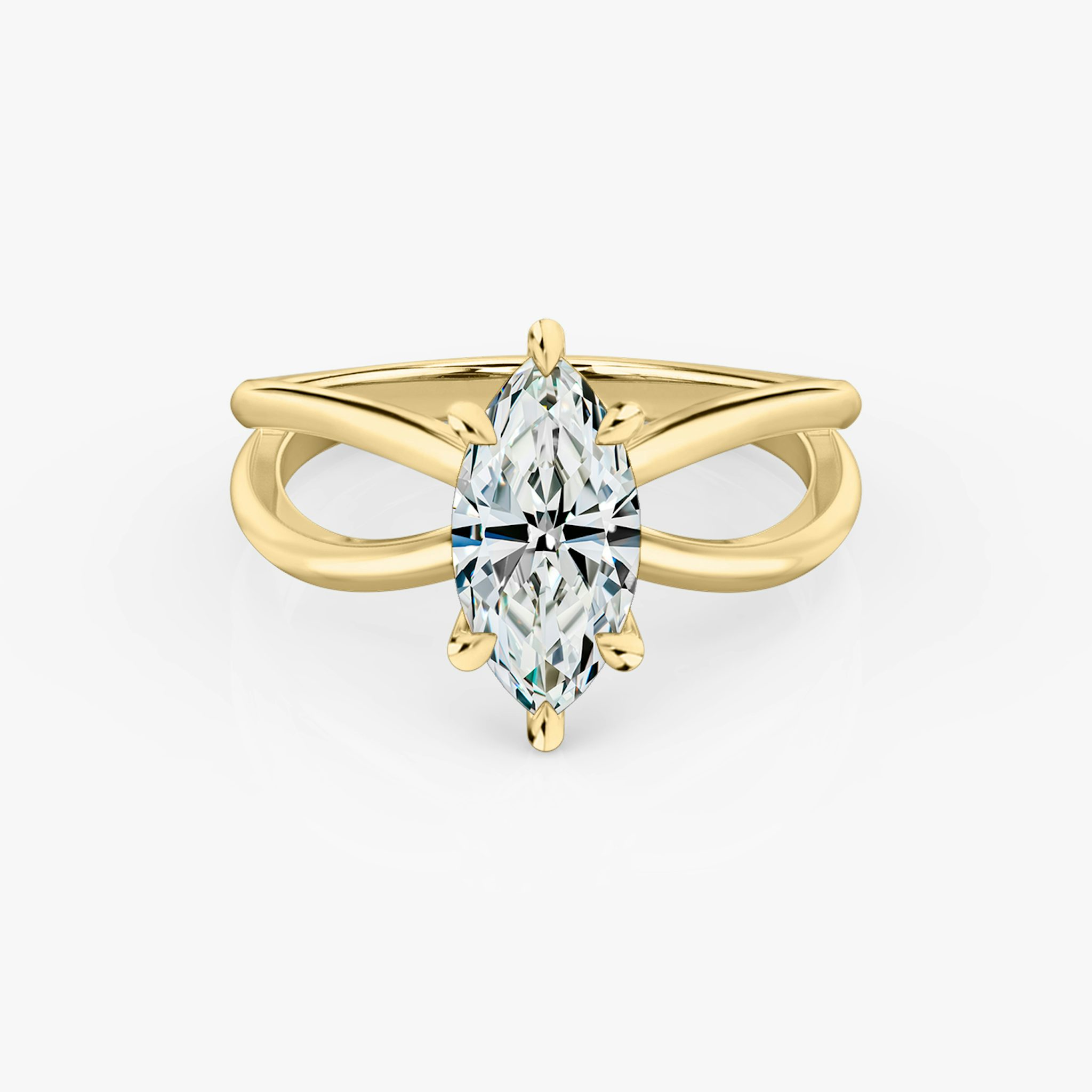The Duet | Marquise | 18k | Yellow Gold | bandAccent: Plain | diamondOrientation: vertical | caratWeight: other
