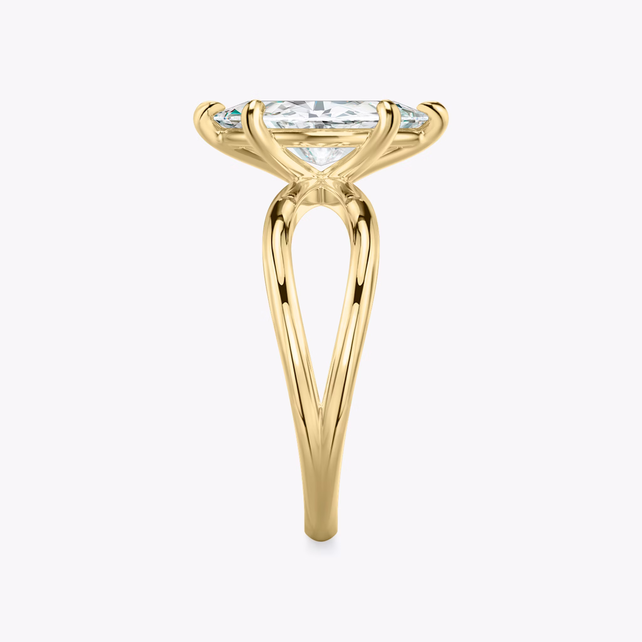 The Duet | Marquise | 18k | Yellow Gold | bandAccent: Plain | diamondOrientation: vertical | caratWeight: other