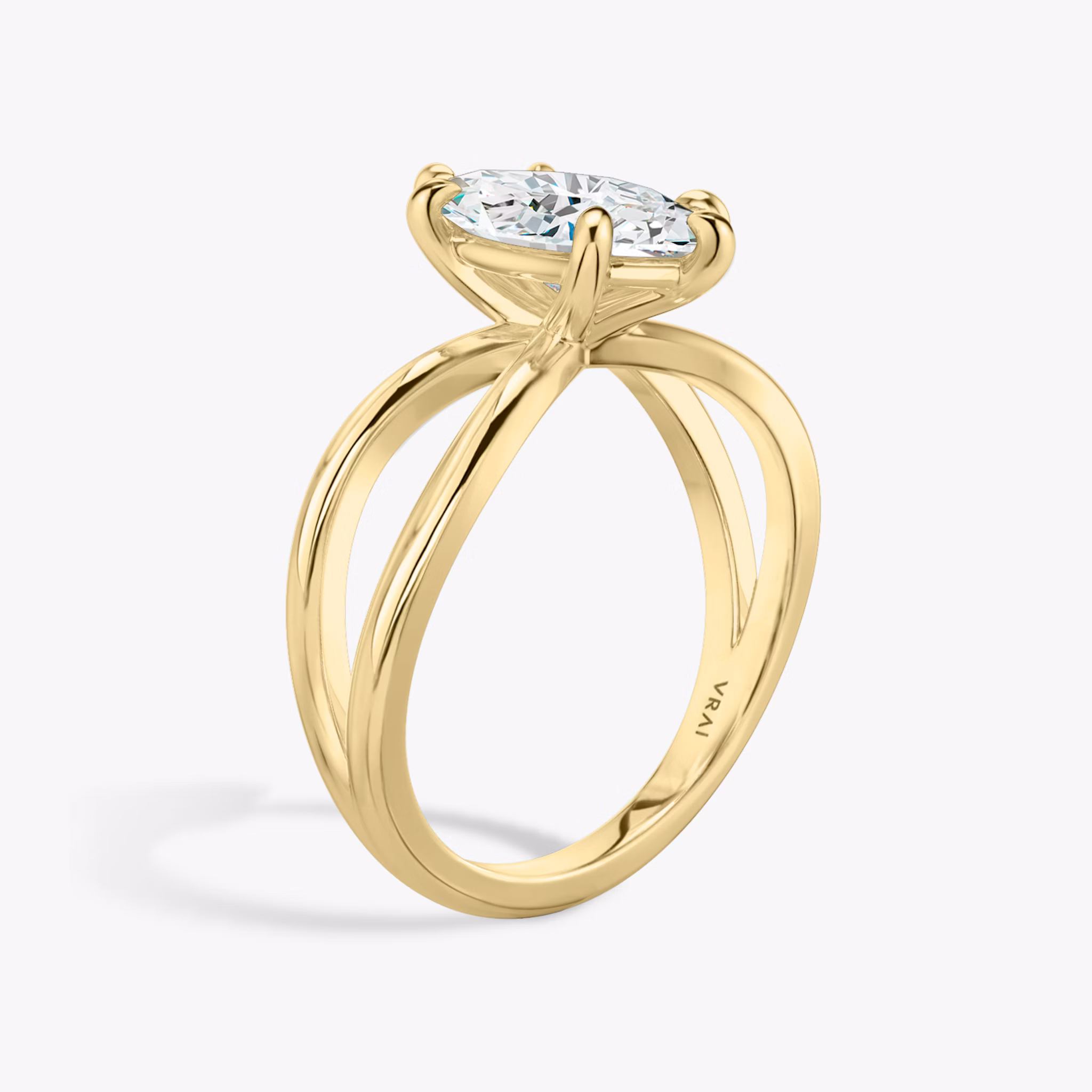 The Duet | Marquise | 18k | Yellow Gold | bandAccent: Plain | diamondOrientation: vertical | caratWeight: other