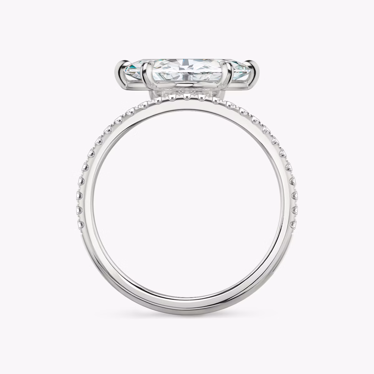 The Hover | Marquise | Platinum | bandAccent: Pavé | diamondOrientation: vertical | caratWeight: other