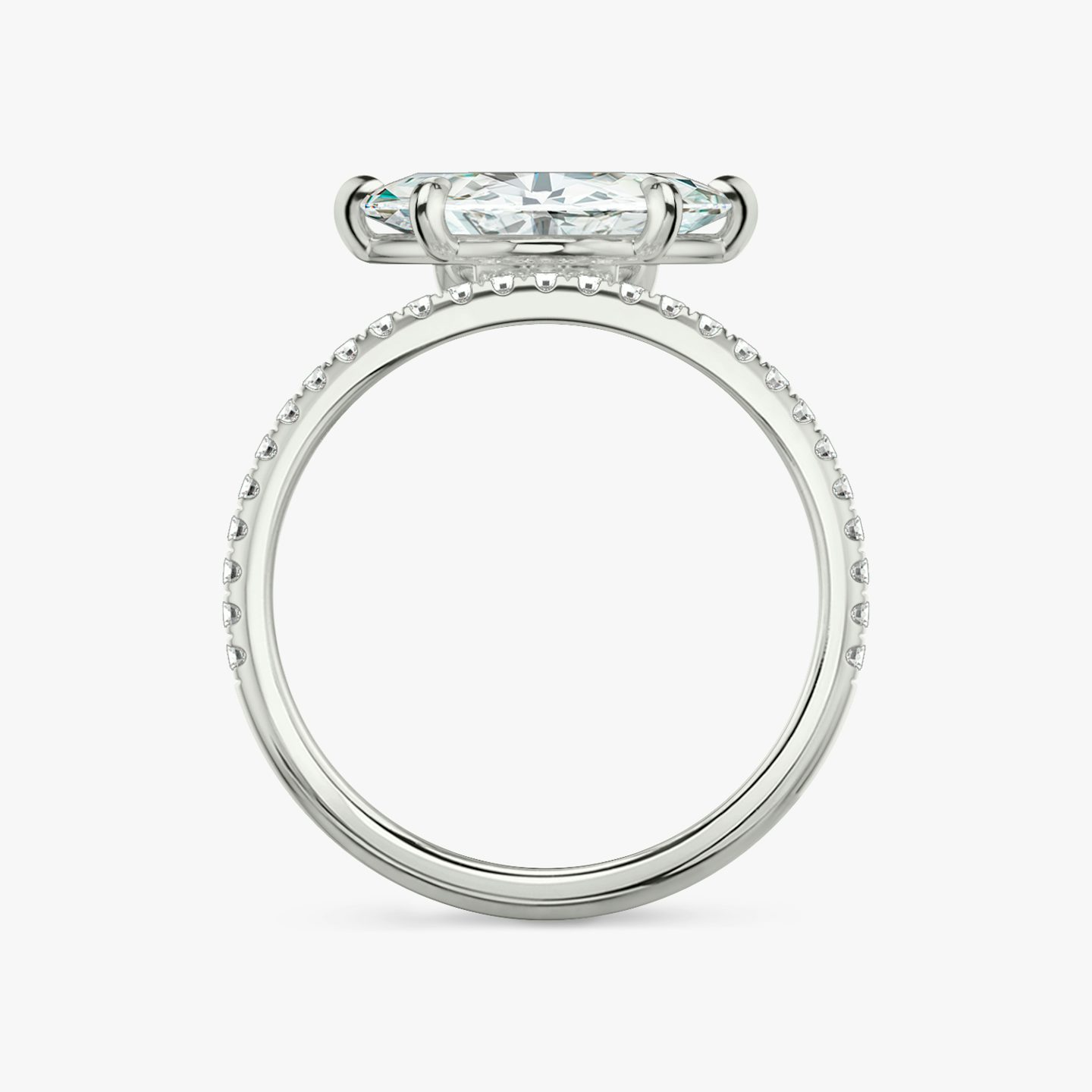 The Hover | Marquise | Platinum | bandAccent: Pavé | diamondOrientation: vertical | caratWeight: other