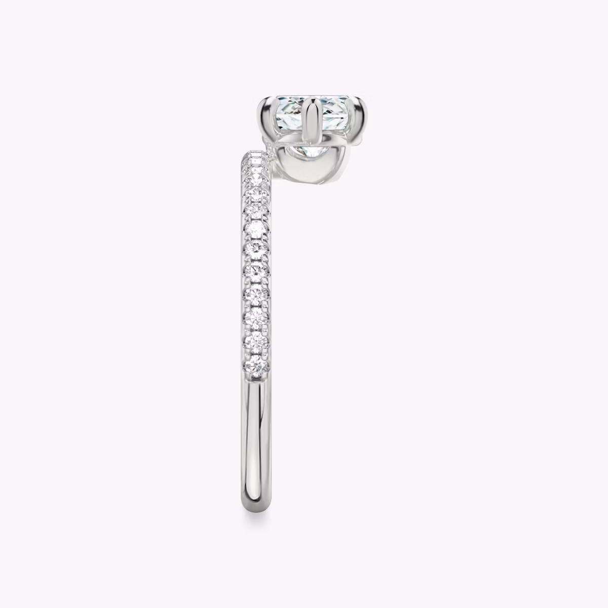 The Hover | Marquise | Platinum | bandAccent: Pavé | diamondOrientation: vertical | caratWeight: other