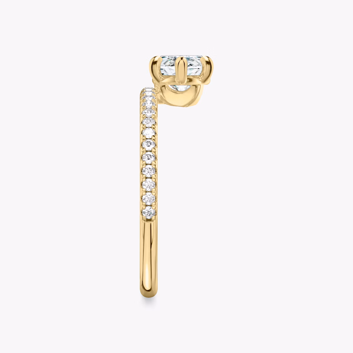 The Hover | Marquise | 18k | Yellow Gold | bandAccent: Pavé | diamondOrientation: vertical | caratWeight: other