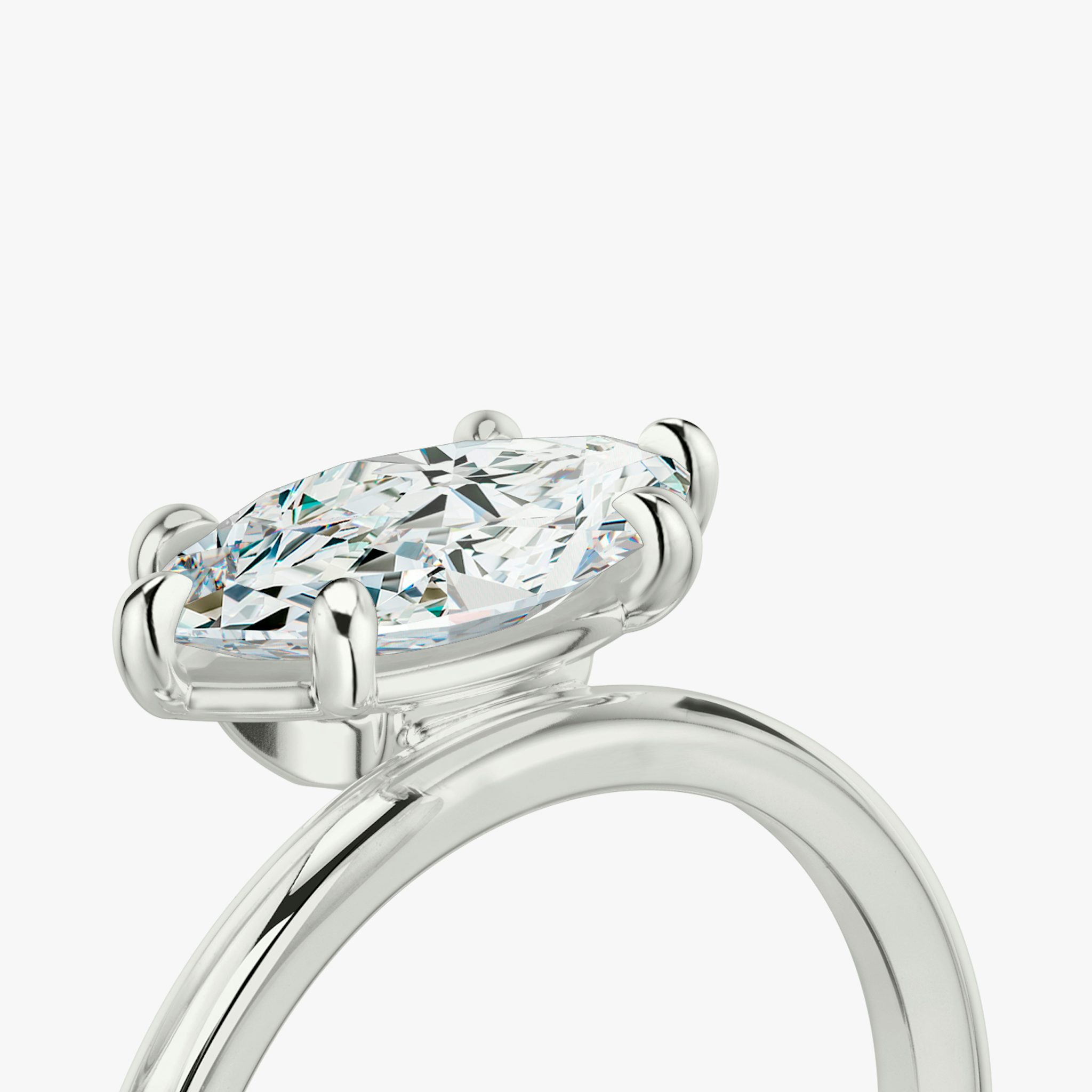 The Hover | Marquise | Platinum | bandAccent: Plain | diamondOrientation: vertical | caratWeight: other