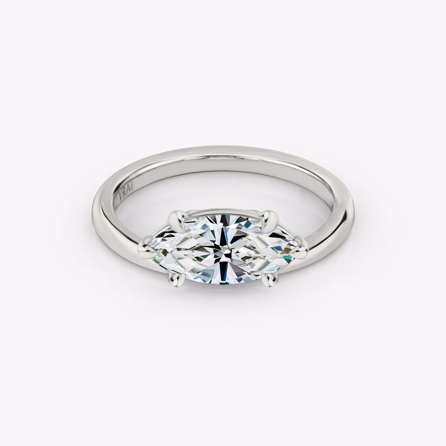 The Hover Marquise | White Gold