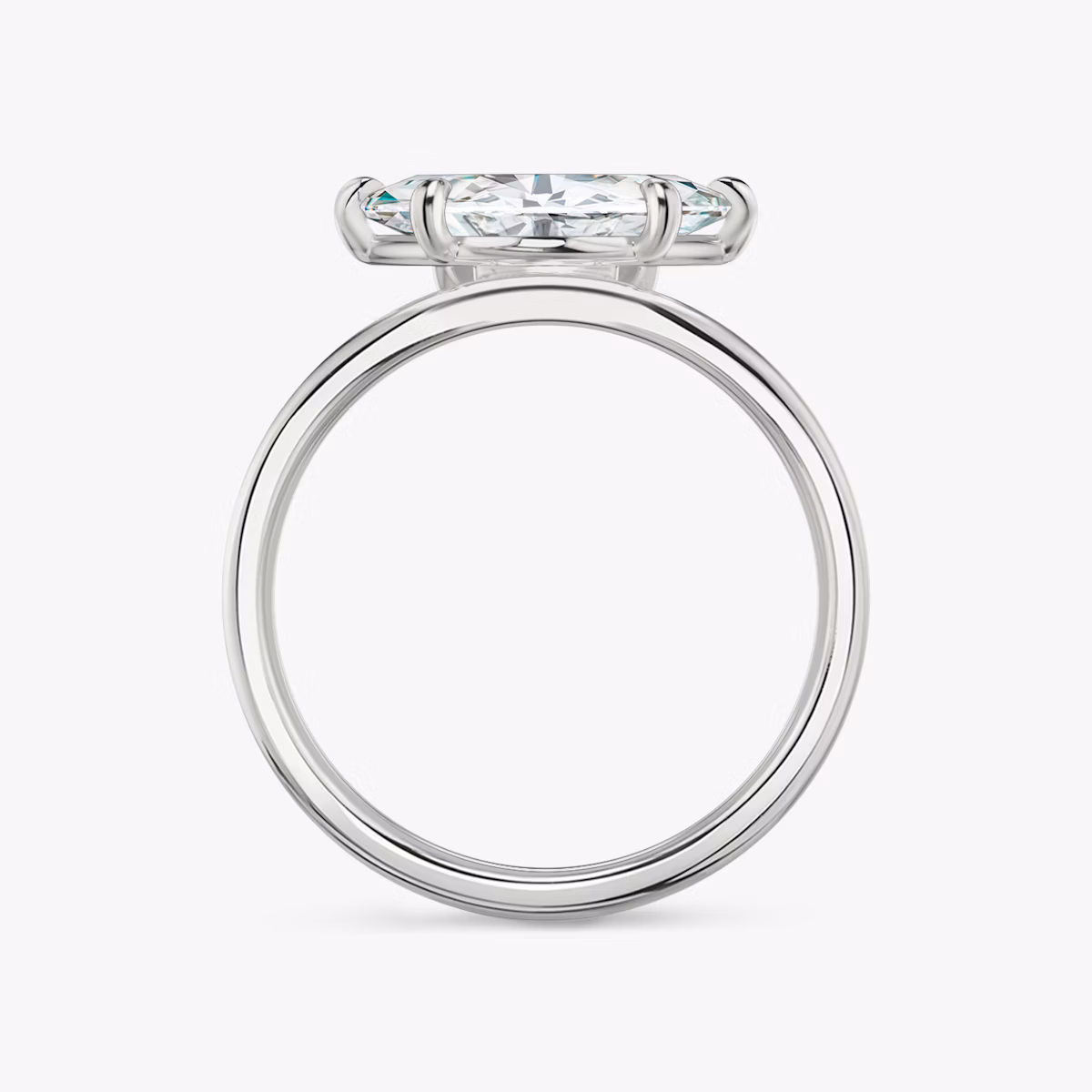 The Hover | Marquise | 18k | White Gold | bandAccent: Plain | diamondOrientation: vertical | caratWeight: other