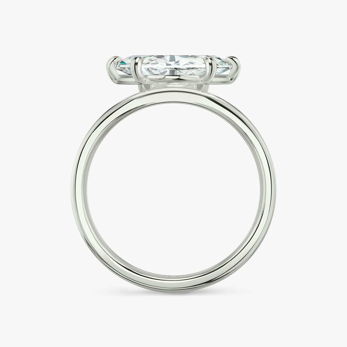 Anillo de compromiso Hover | Marquise | Platino | bandAccent: Simple | diamondOrientation: vertical | caratWeight: other