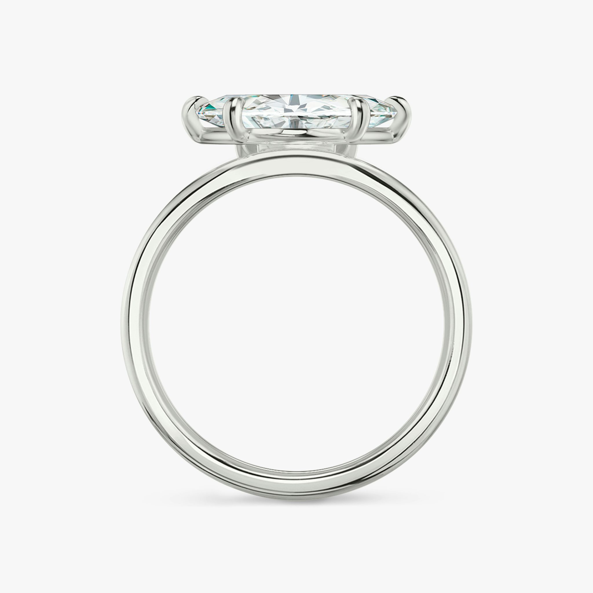 The Hover | Marquise | Platinum | bandAccent: Plain | diamondOrientation: vertical | caratWeight: other